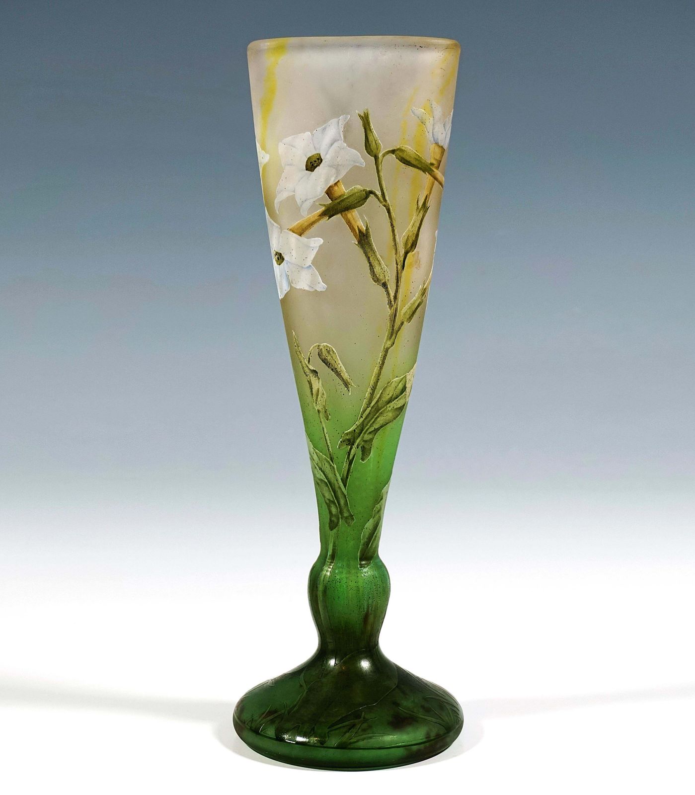Art Nouveau Cameo Vase With Nicotiana Decor, Daum Nancy, France, Ca 1900 1905 photo furniture