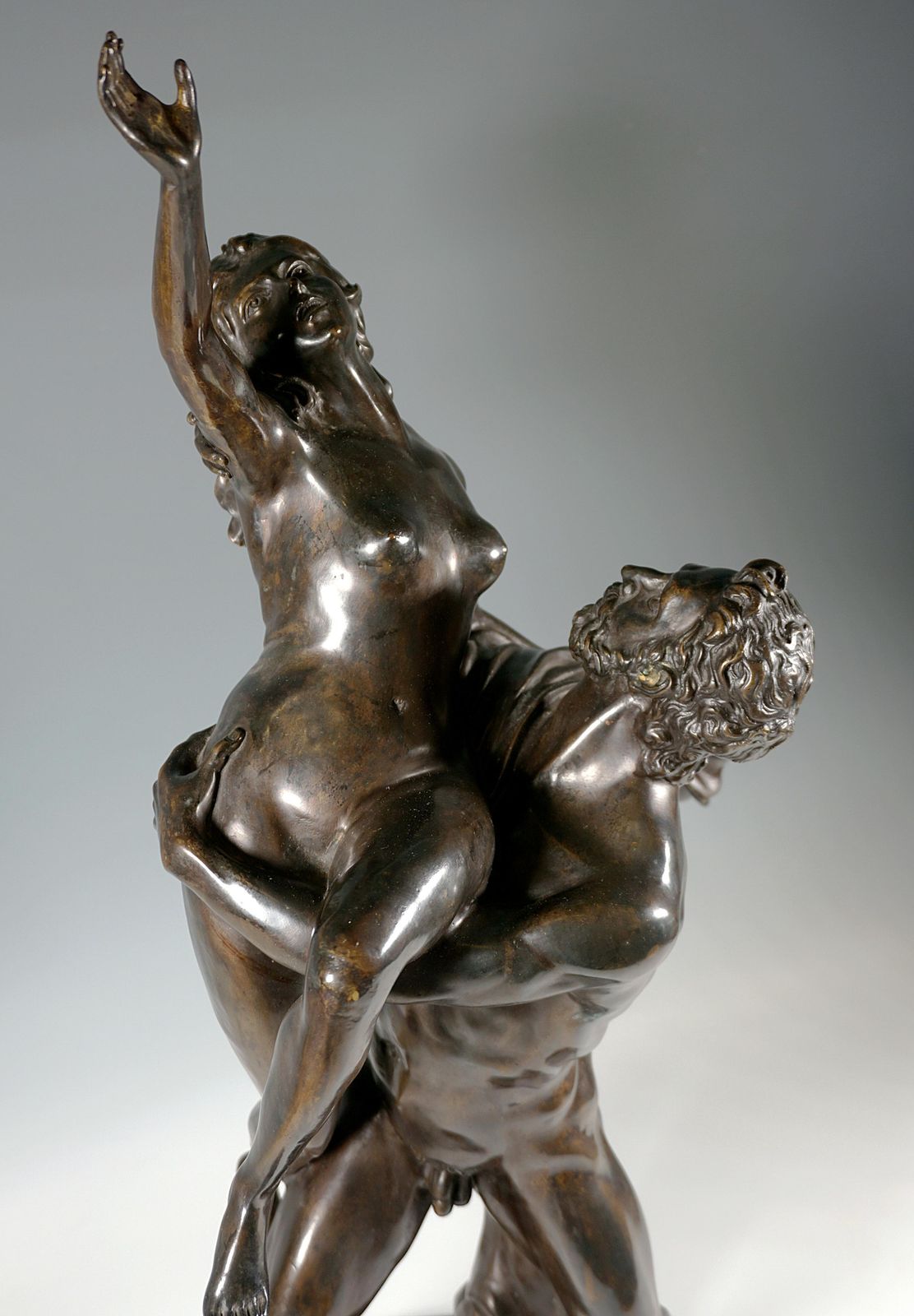 'Rape Of A Woman', Large Bronze Group After Giambologna, Early 20th Century photo vinterior