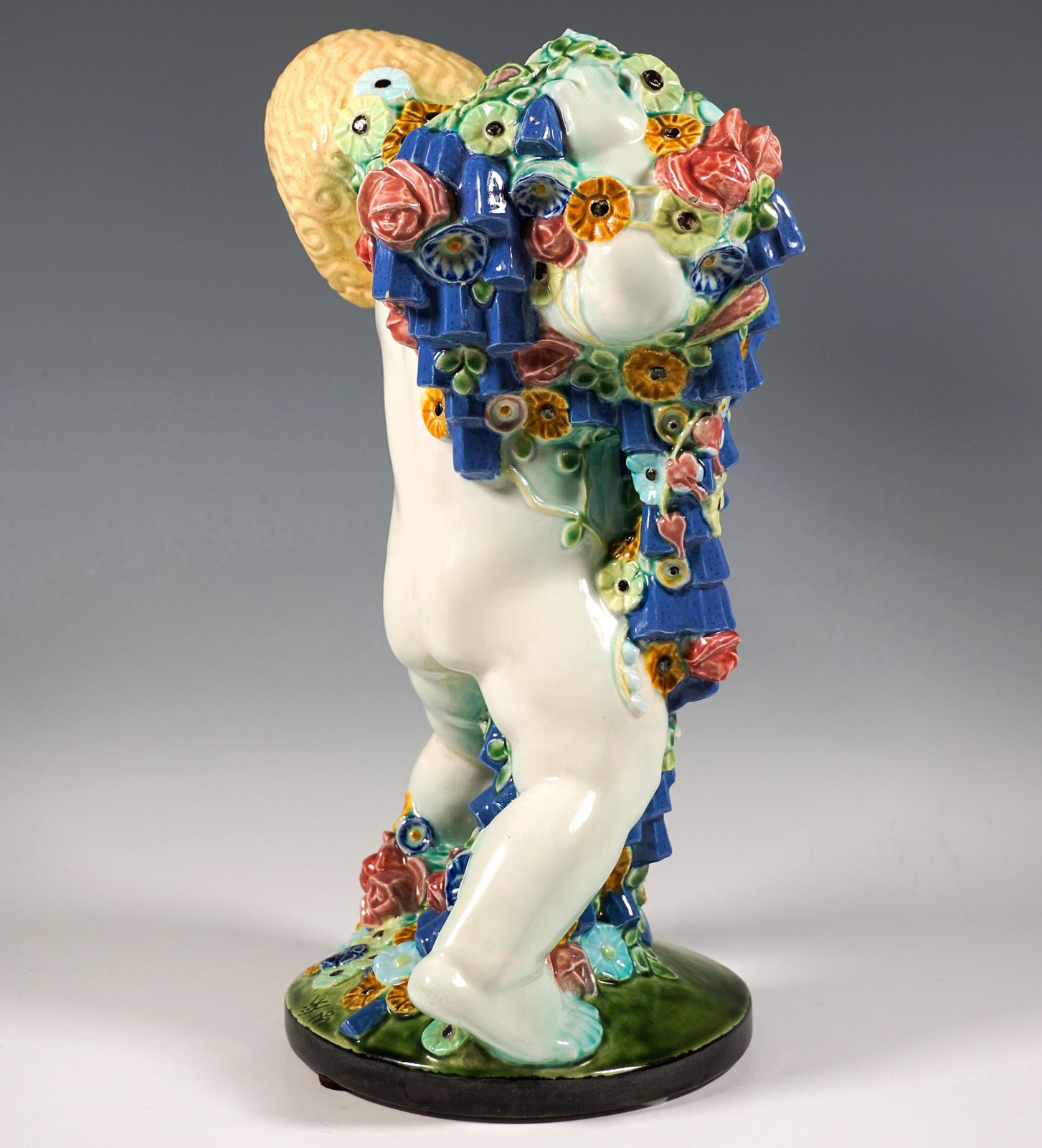 'Spring', Putto With Flowers, By Michael Powolny, Vienna Ceramics, 1910 1912 photo furniture