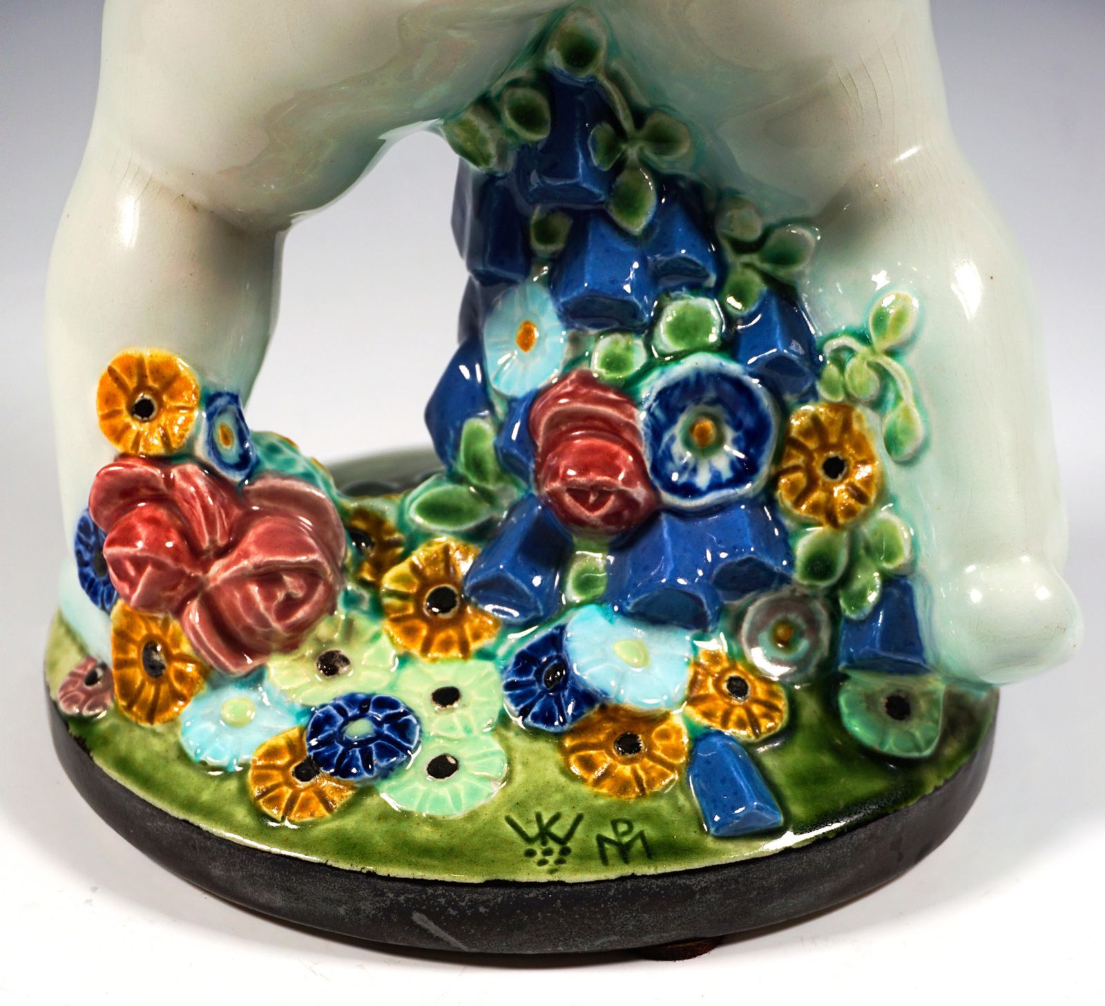 'Spring', Putto With Flowers, By Michael Powolny, Vienna Ceramics, 1910 1912 photo vinterior