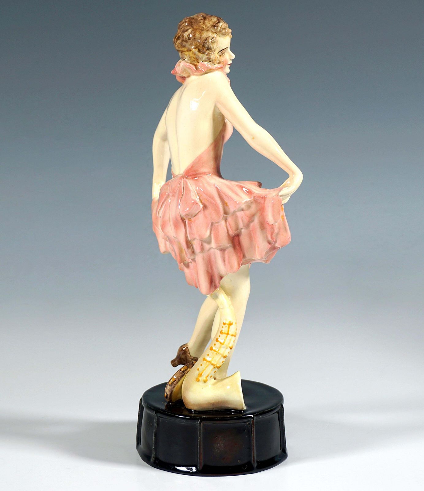 Goldscheider Art Déco Dancer Posing On Drum, By Josef Lorenzl, Around 1926 photo for sale