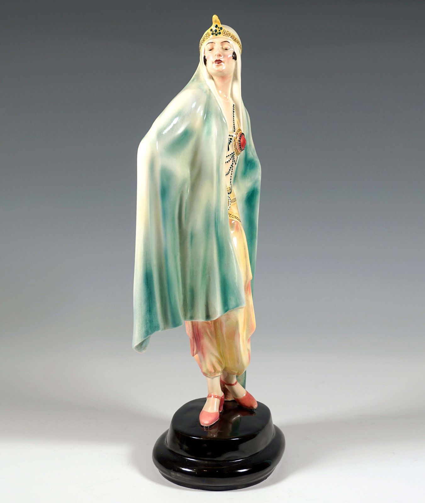 Large Goldscheider Art Deco Odalisque 'Aida' By Josef Lorenzl, Around 1925 photo furniture