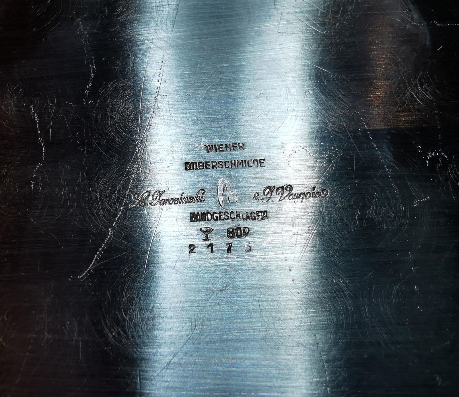 Viennese Silver Art Déco Serving Platter By Jarosinski & Vaugoin, Circa 1925 photo vinterior