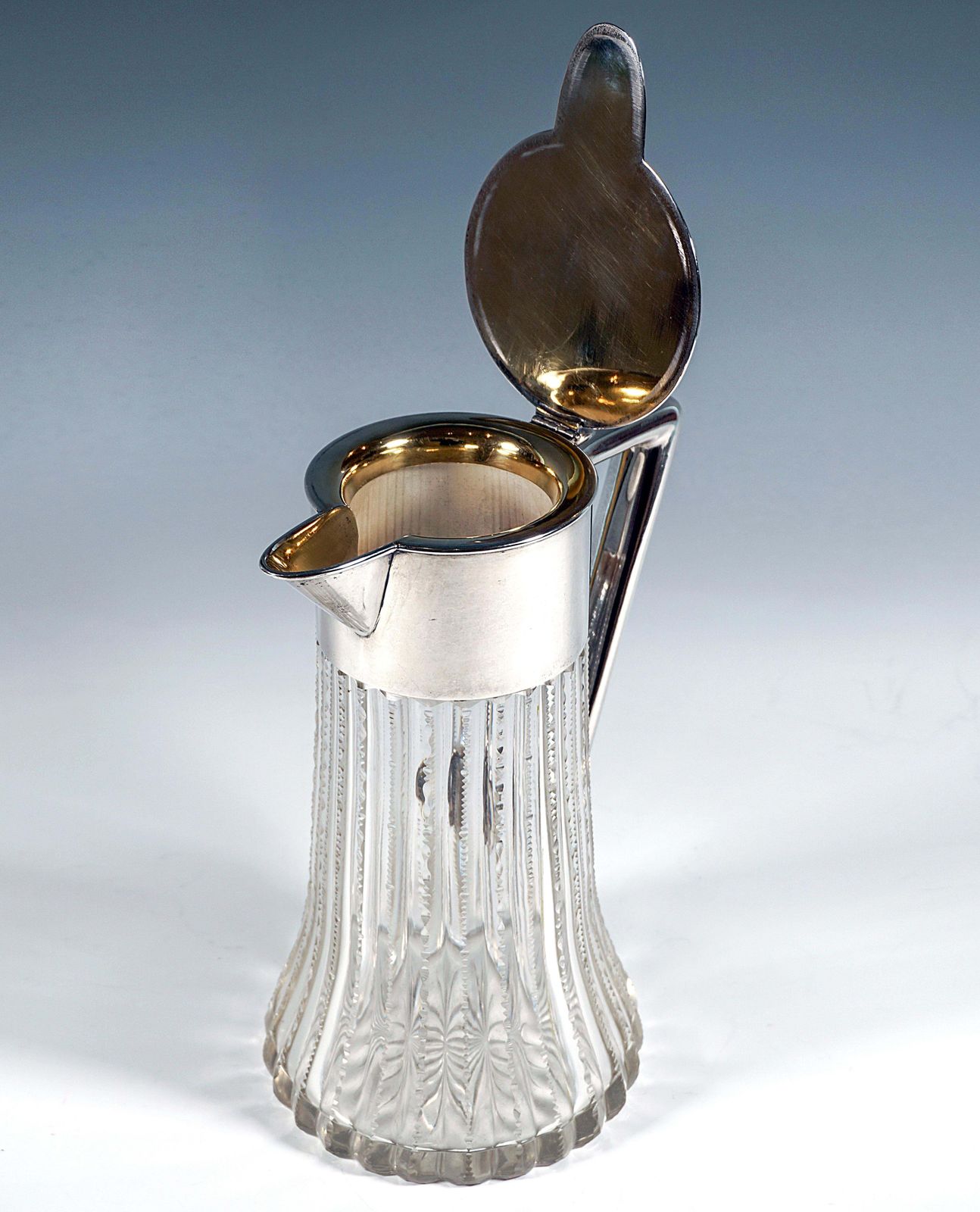 Finely Cut Glass Decanter With Silver Mount, Wilkens & Sons Germany, 1909 photo 1510.0