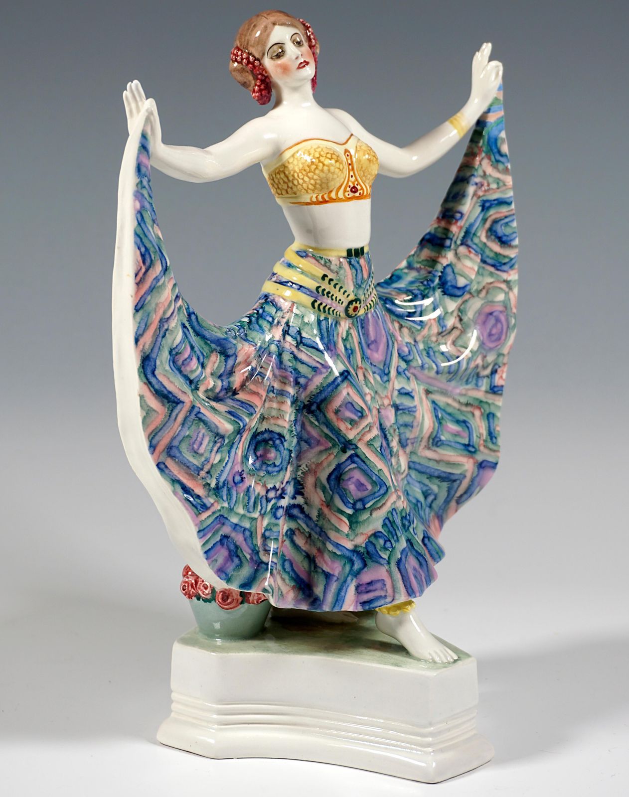 Goldscheider Vienna Art Déco Figure 'Ruth' Dancer In Oriental Costume, By Rosé photo Home Decor