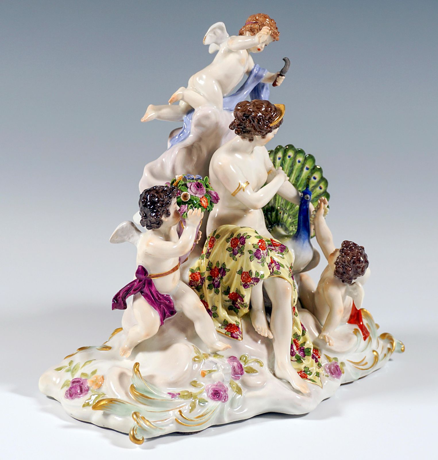 Meissen Art Nouveau Group 'The Air' By Paul Helmig, Germany Around 1900 photo Home Decor