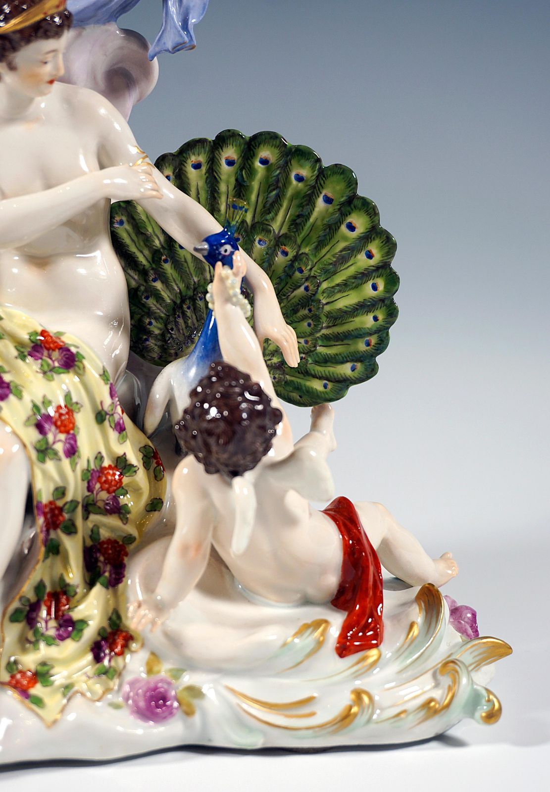 Meissen Art Nouveau Group 'The Air' By Paul Helmig, Germany Around 1900 photo vintage