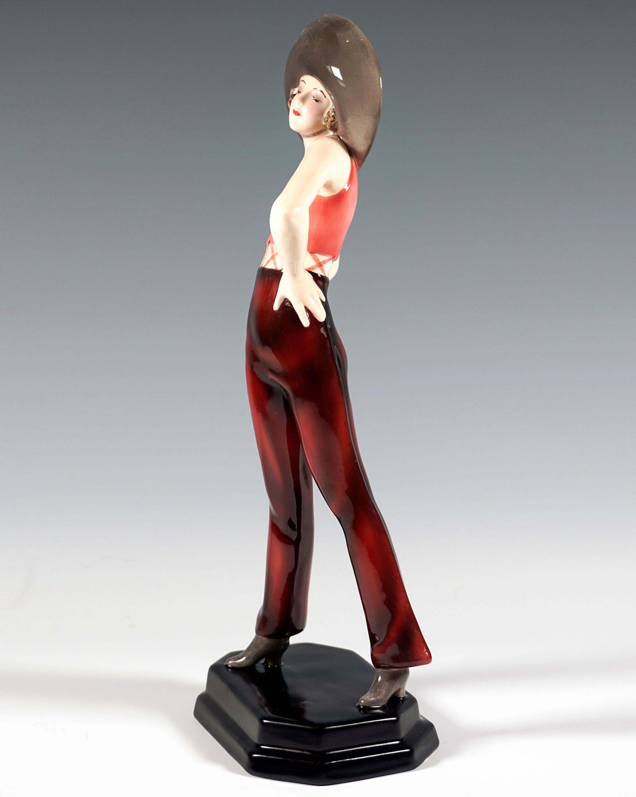 Goldscheider Art Déco Figure 'Cowboy Girl', By Stephan Dakon, Circa 1929 photo Art