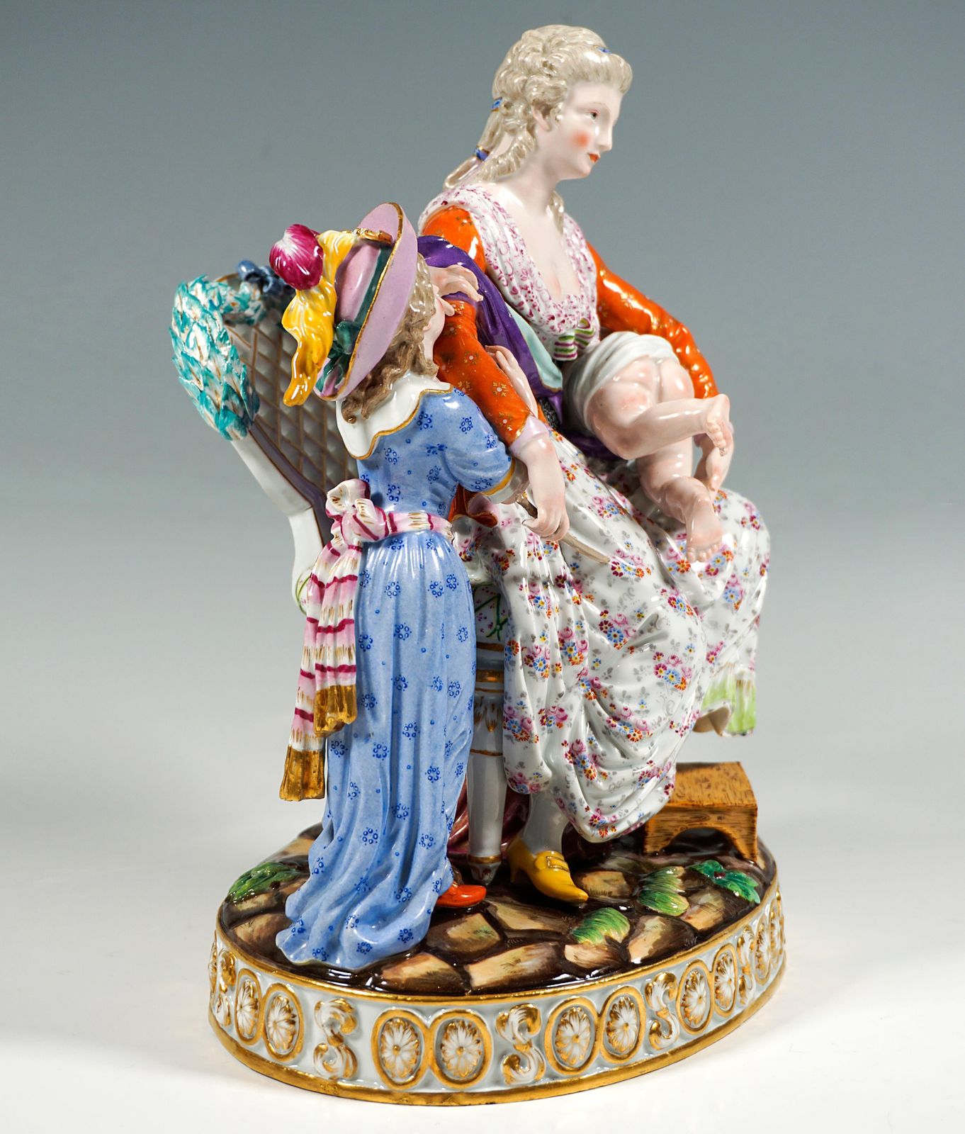 Early Meissen Rococo Group 'Love And Indulgence' By J.C. Schönheit, Ca 1840 photo furniture