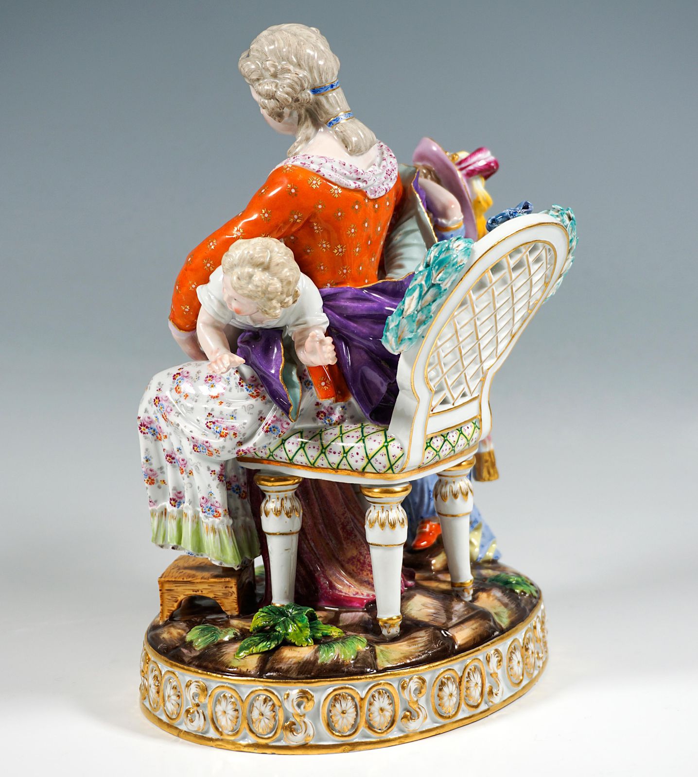 Early Meissen Rococo Group 'Love And Indulgence' By J.C. Schönheit, Ca 1840 photo Home Decor