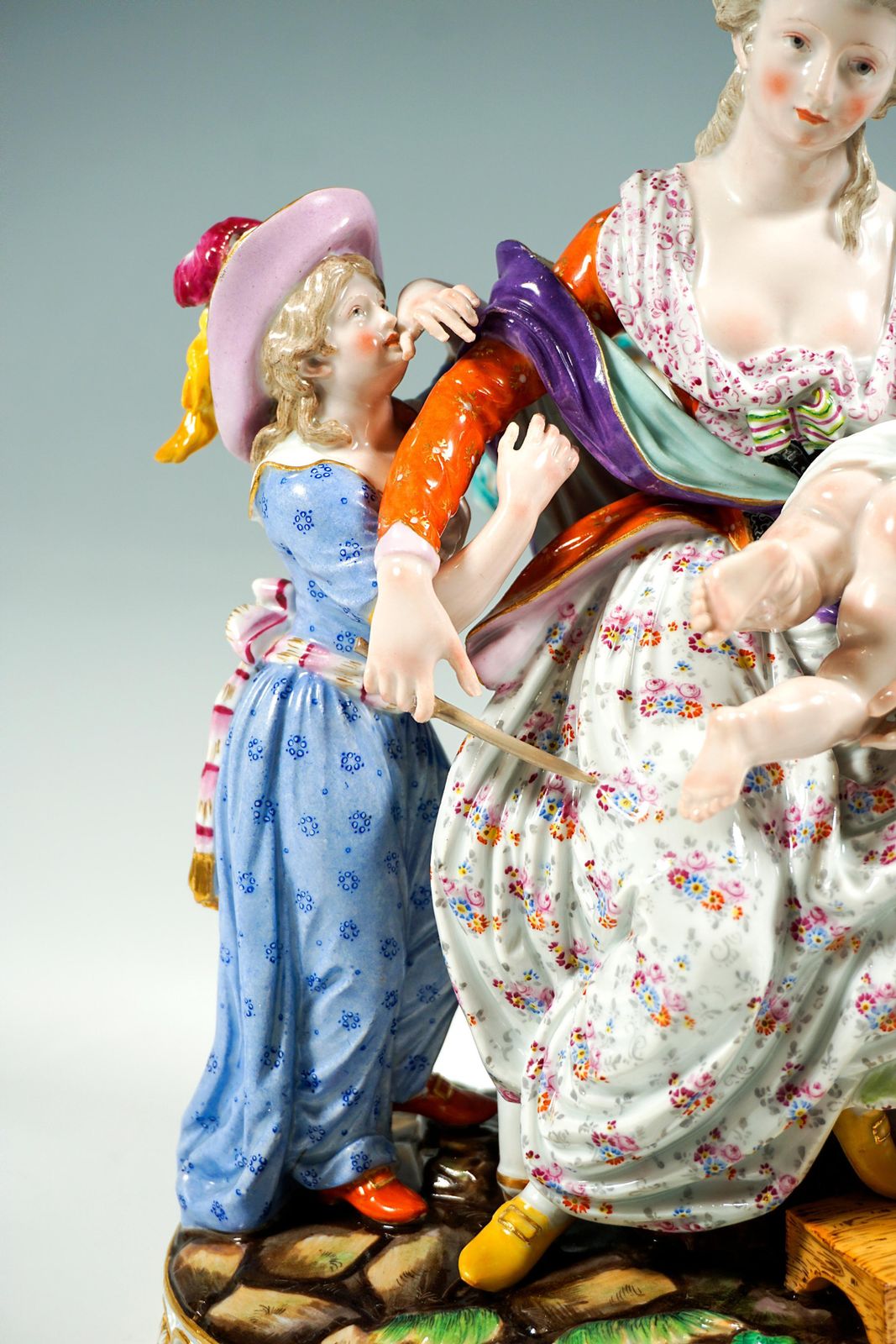 Early Meissen Rococo Group 'Love And Indulgence' By J.C. Schönheit, Ca 1840 photo buy