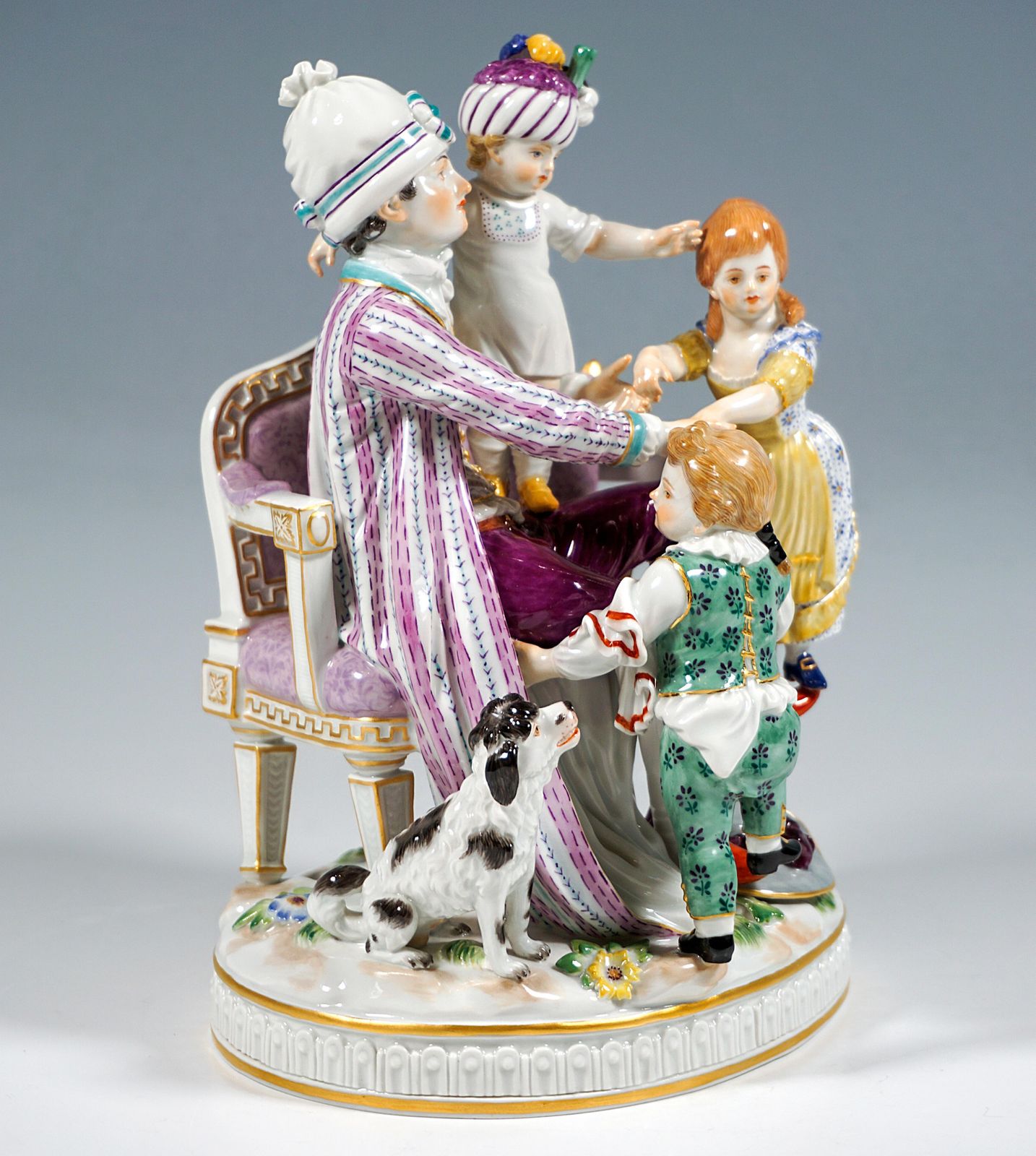 Meissen Rococo Group 'The Good Father' By J.C. Schönheit, 20th Century photo for sale
