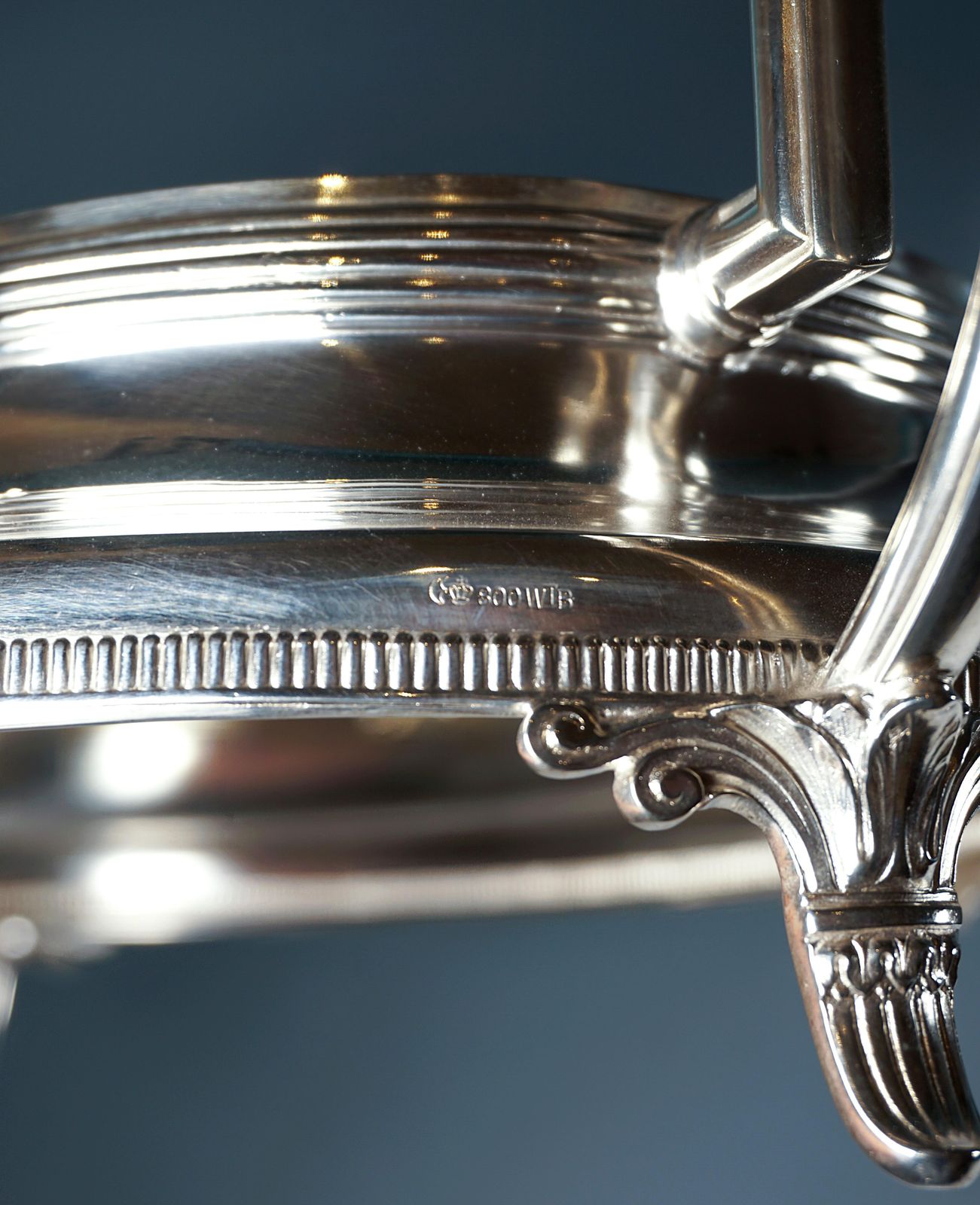 Art Nouveau Silver Jardinière With Waved Glass Liner Wilhelm Binder Germany 1900 photo vintage