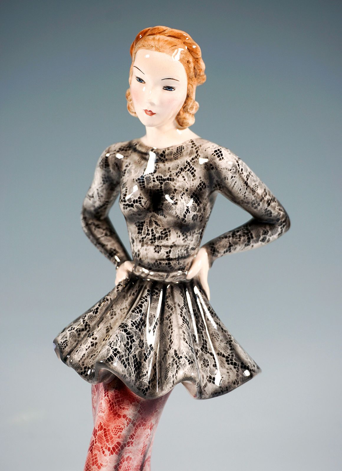 Goldscheider Vienna Art Déco Marlene Dietrich, 'Fashion Lady', By C. Weiss, 1937 photo 2211.0