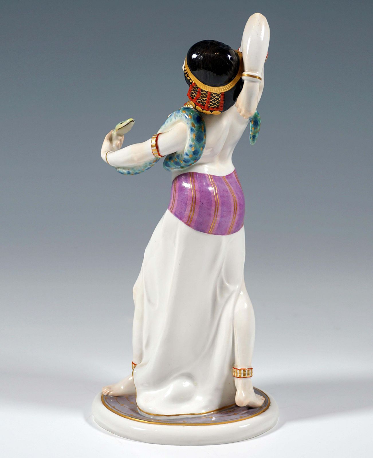 Meissen Art Nouveau Figure Of A Snake Dancer By Max Bochmann Circa 1914 photo 5861.0
