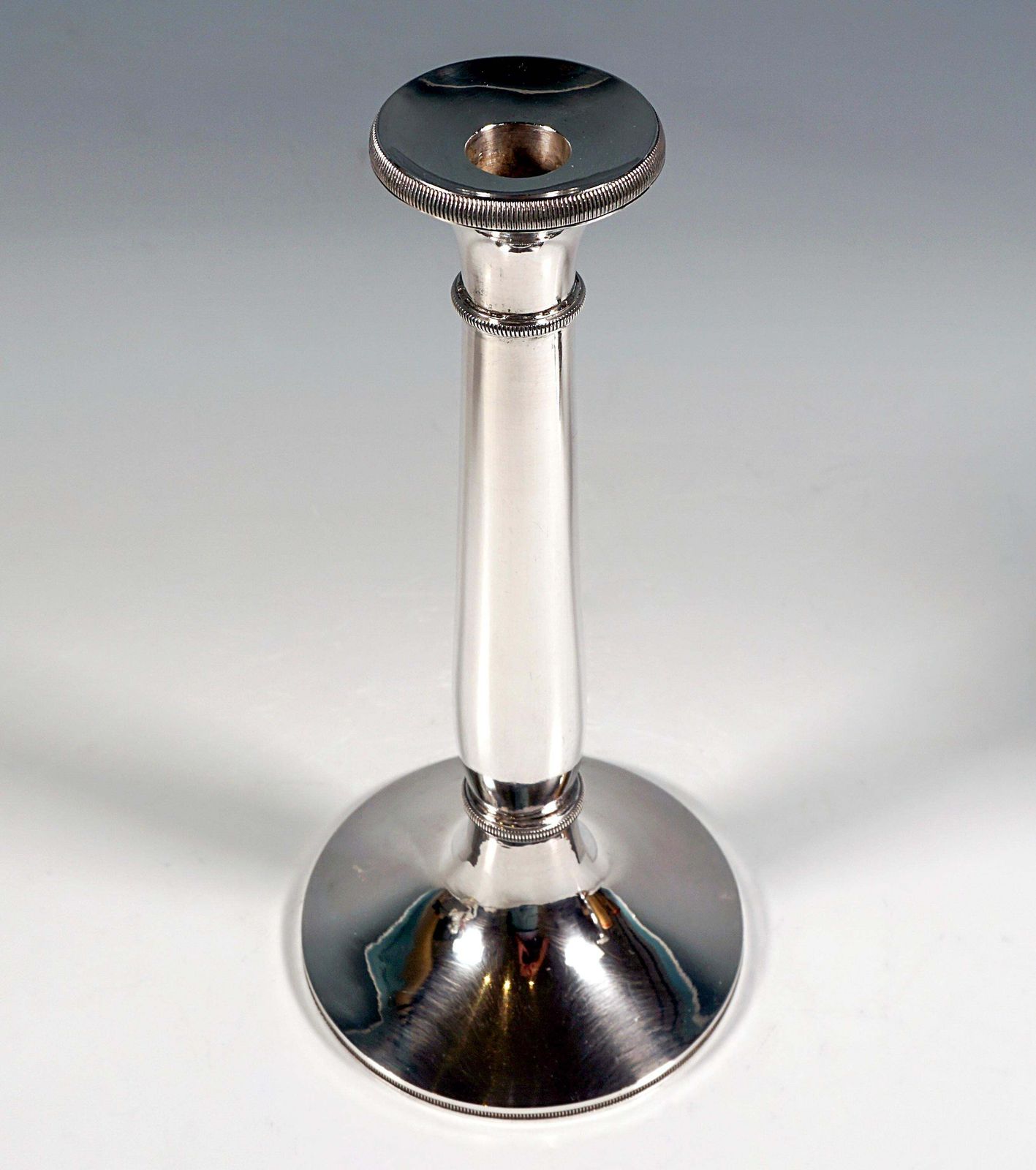 Pair Of Antique Wien Vienna Silver Candle Holders, By Leopold Kuhn, Dated 1827 photo for sale