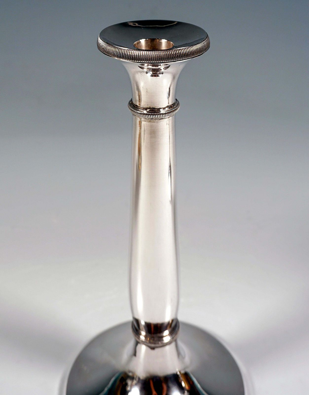 Pair Of Antique Wien Vienna Silver Candle Holders, By Leopold Kuhn, Dated 1827 photo Home Decor