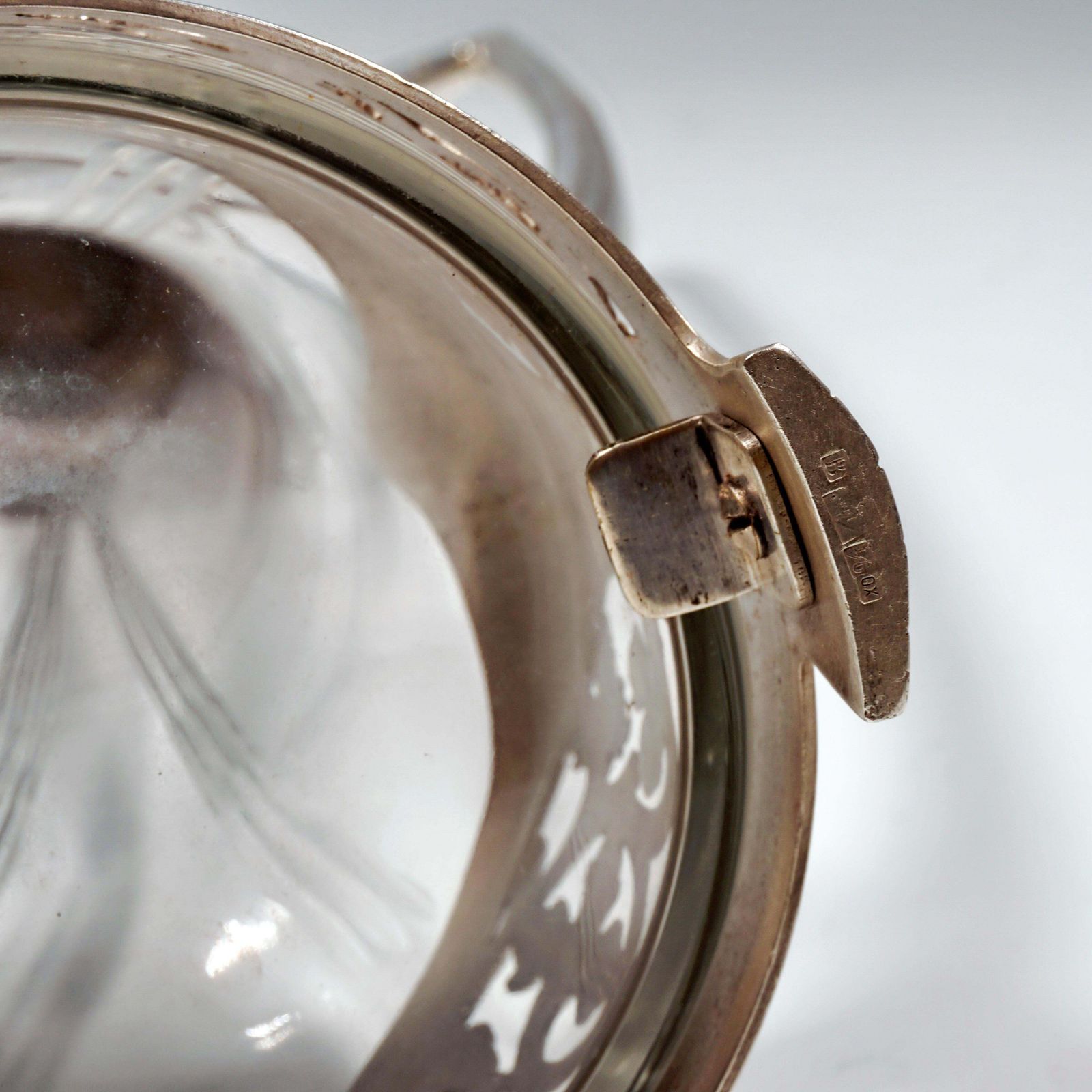Art Nouveau Glass Decanter With Silver Plated Mount, Wmf, Germany, 1903 1910 photo buy