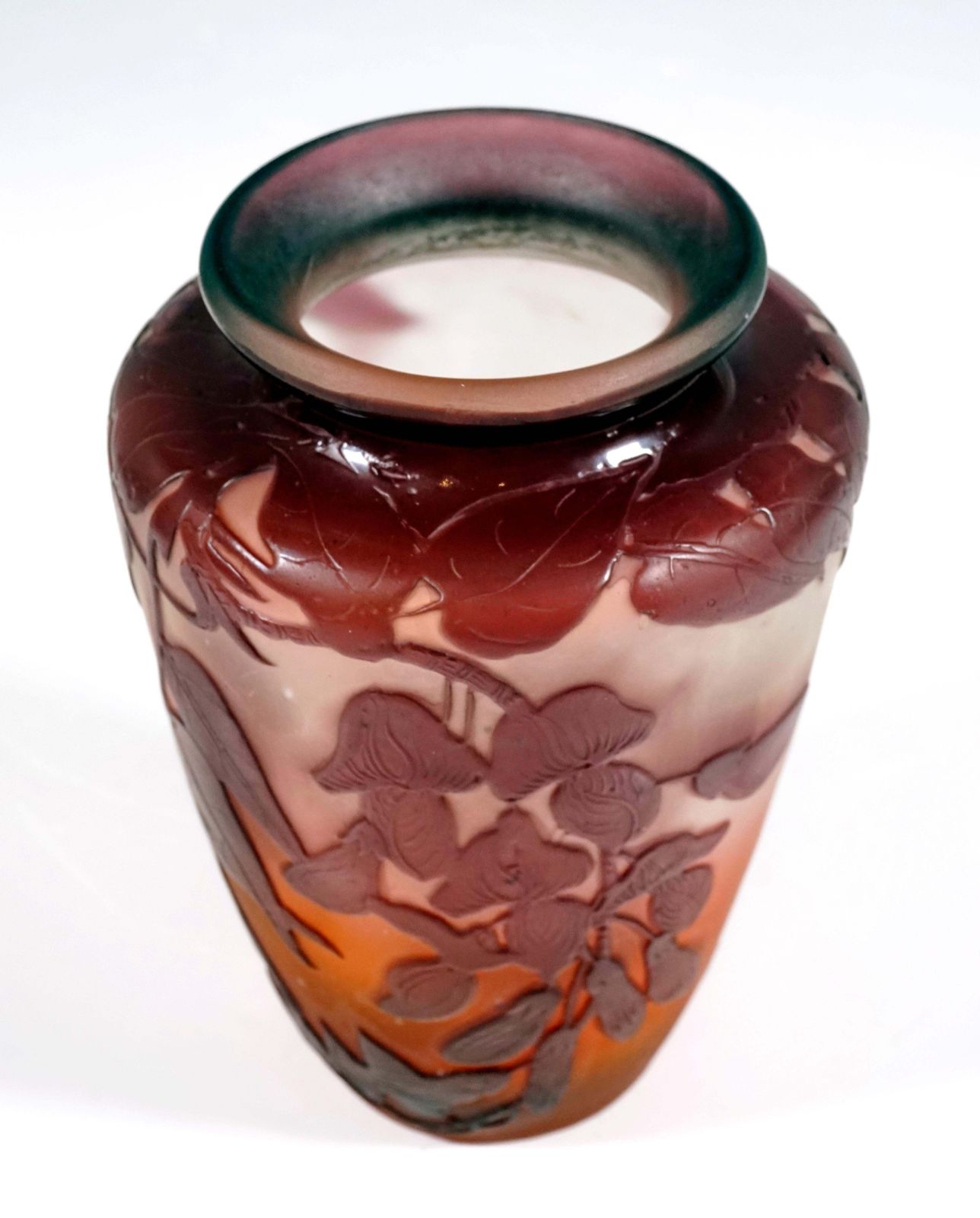 Art Nouveau Cameo Vase With Sweet Pea Decor, émile Gallé, Nancy, France, 1903/04 photo 1377.0