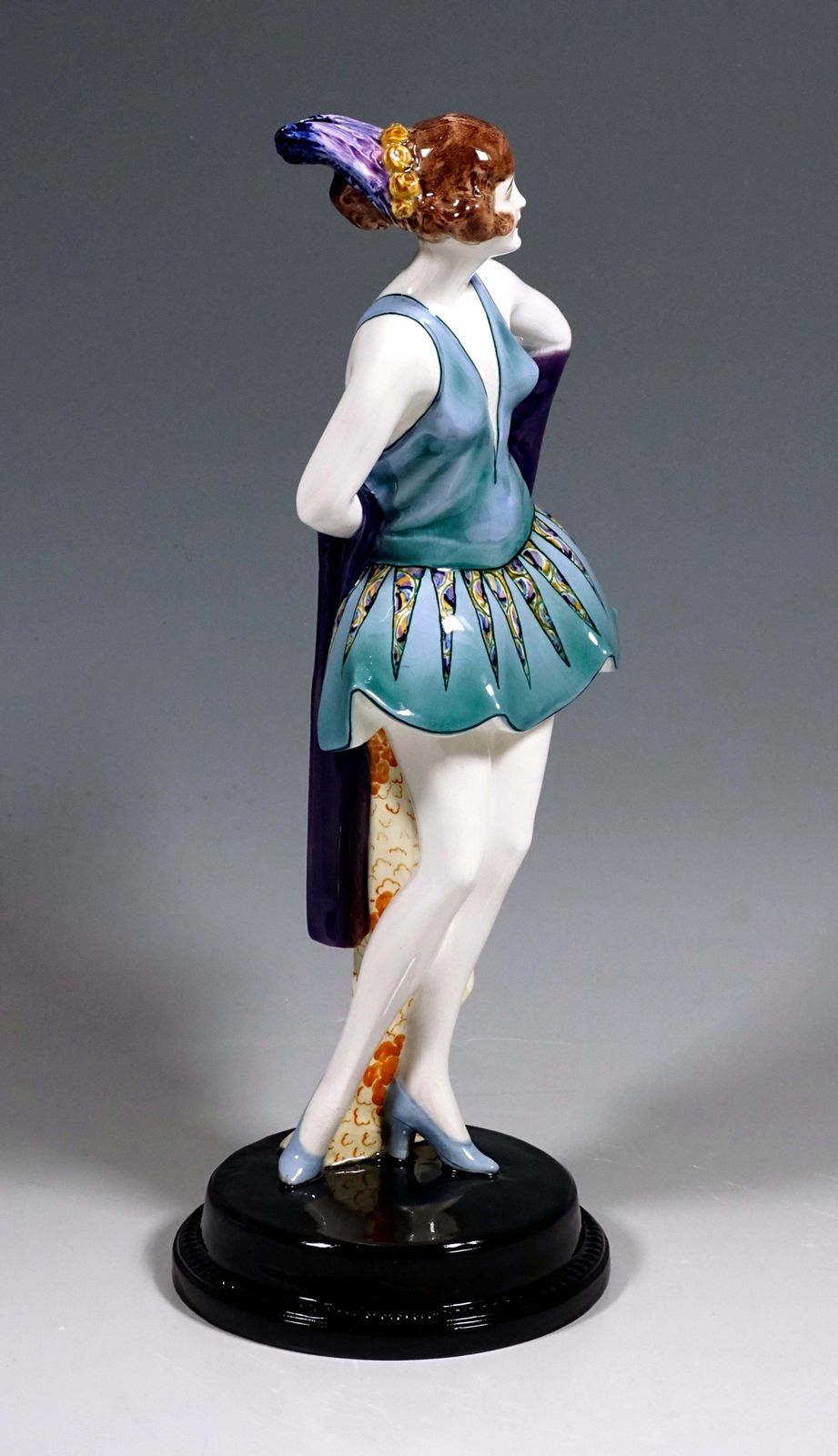 Goldscheider Art Deco Figure Standing Dancer With Headdress By Wilhelm Thomasch photo furniture