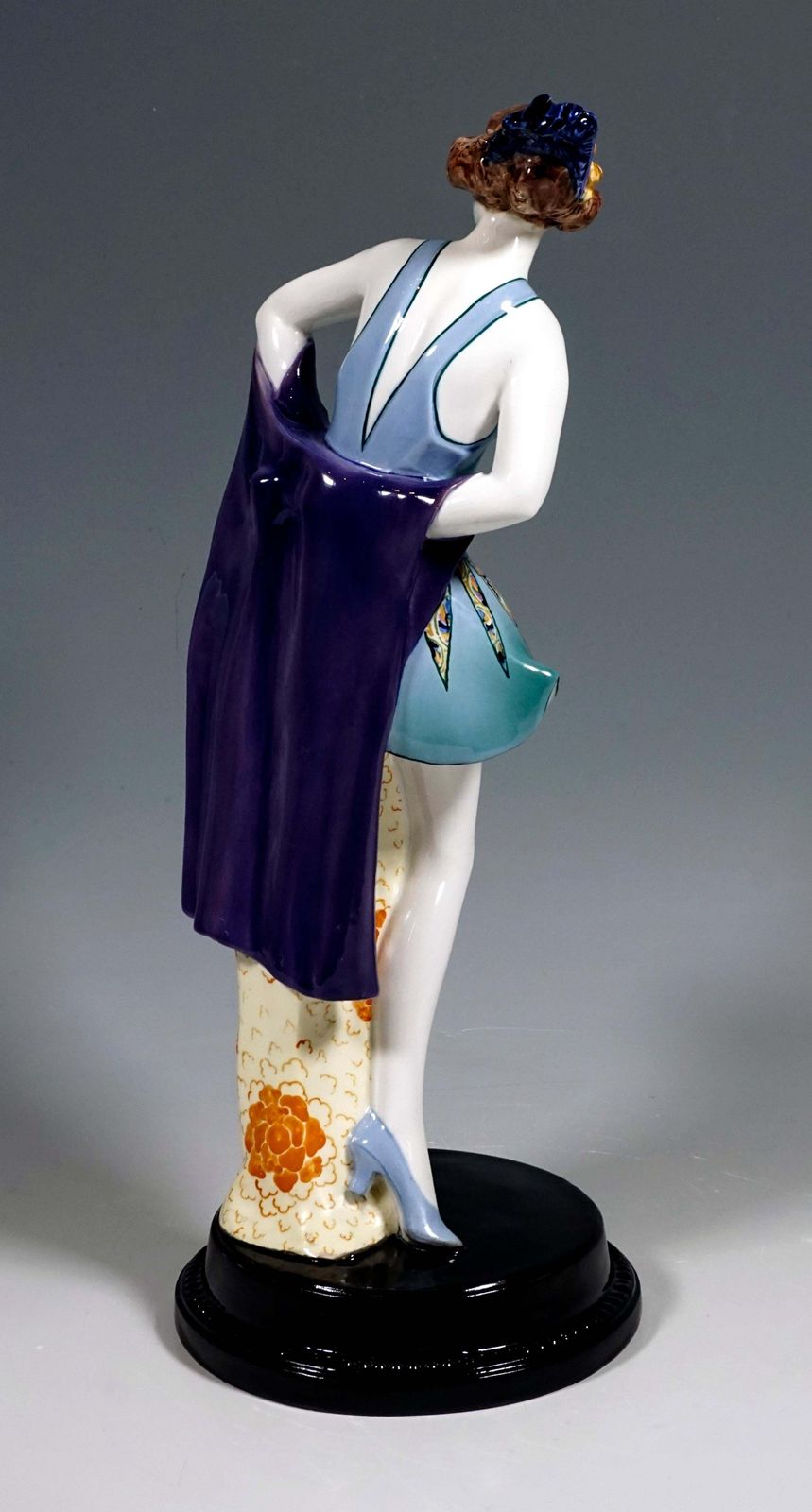 Goldscheider Art Deco Figure Standing Dancer With Headdress By Wilhelm Thomasch photo for sale