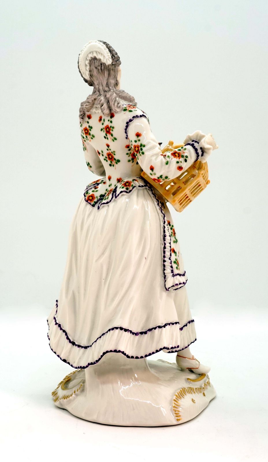 Nymphenburg Frankenthal Figurine 'Lady With Bird Cage' By Johann Friedrich Lück photo for sale
