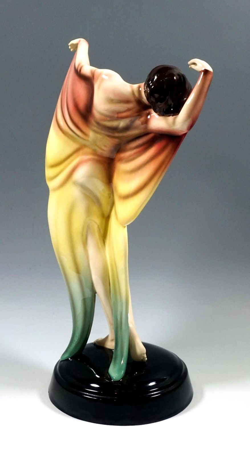 Goldscheider Art Déco Dancer In Butterfly Dress By Josef Lorenzl, Circa 1930 photo Home Decor