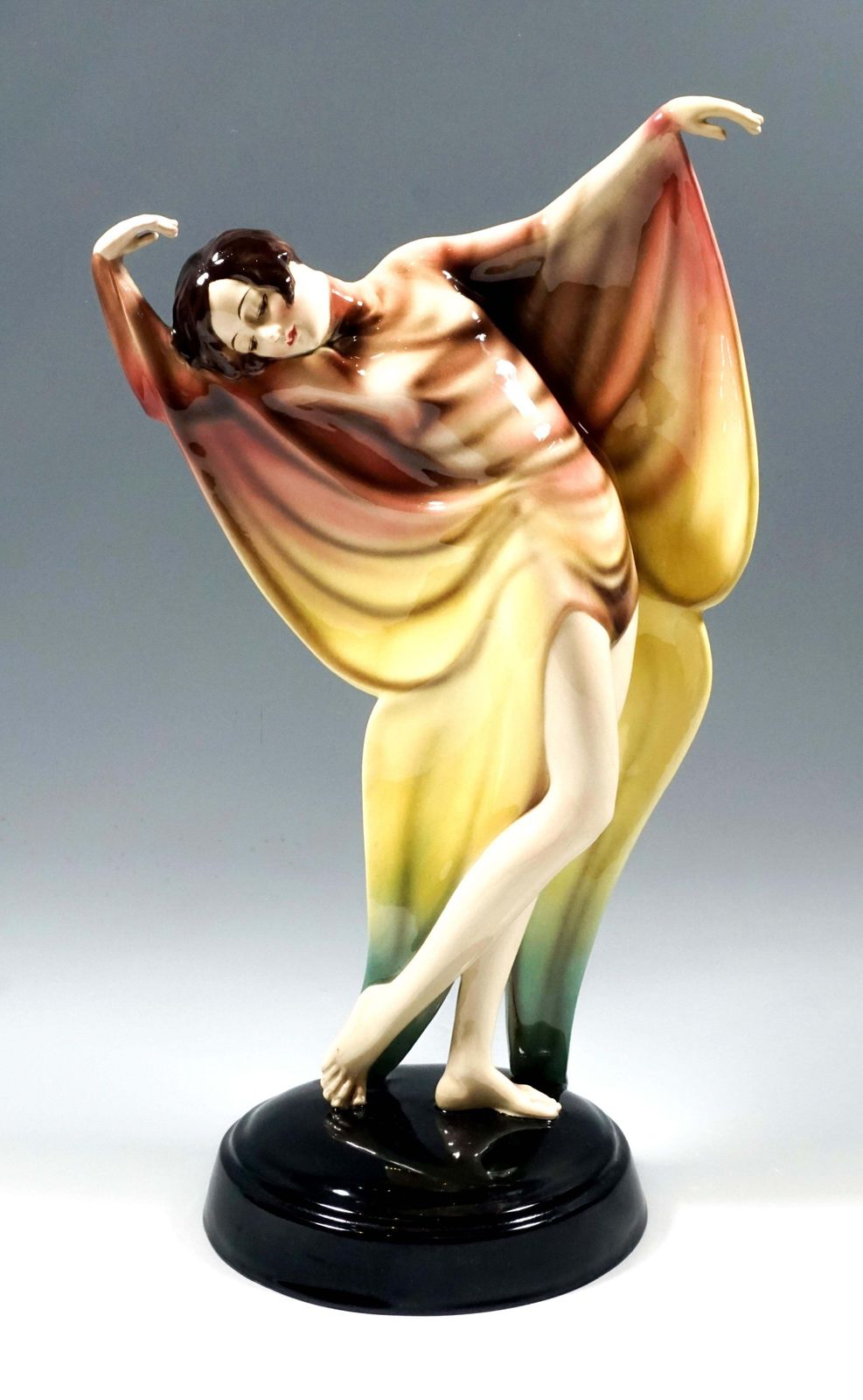 Goldscheider Art Déco Dancer In Butterfly Dress By Josef Lorenzl, Circa 1930 photo 3837.0
