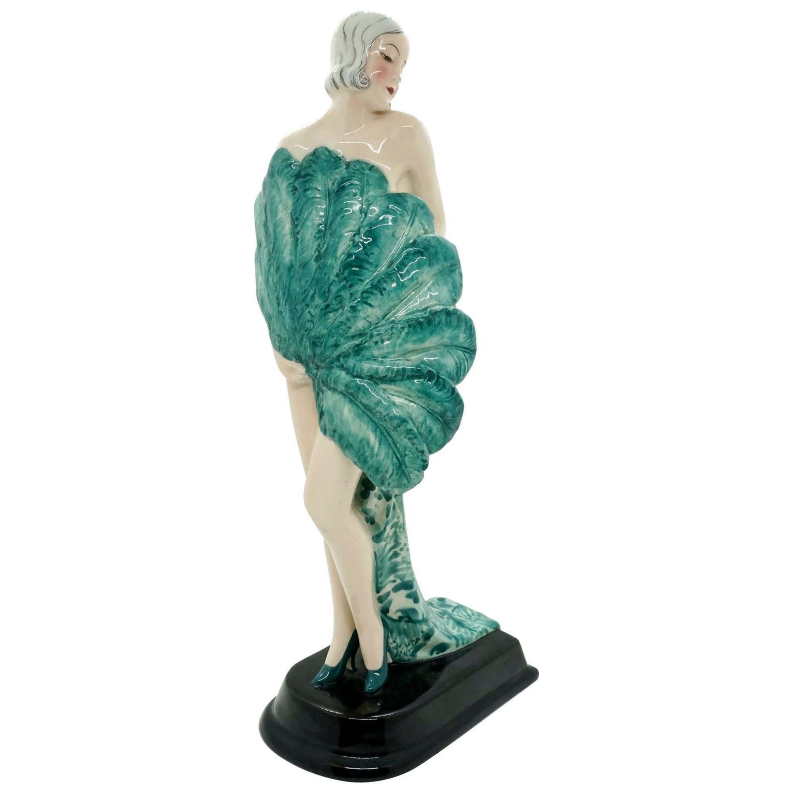 Goldscheider Vienna Art Deco Figurine 'Fan Lady' By Stephan Dakon, Circa 1930