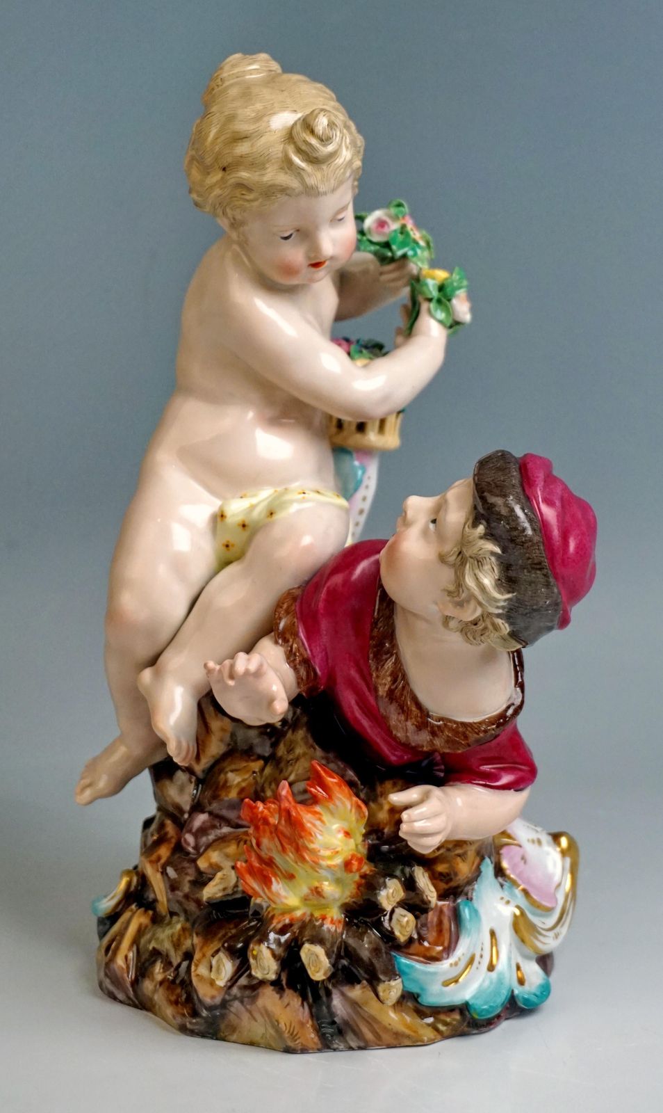 Meissen Two Figurine Groups Four Seasons Allegories By Kaendler, Circa 1850 photo furniture