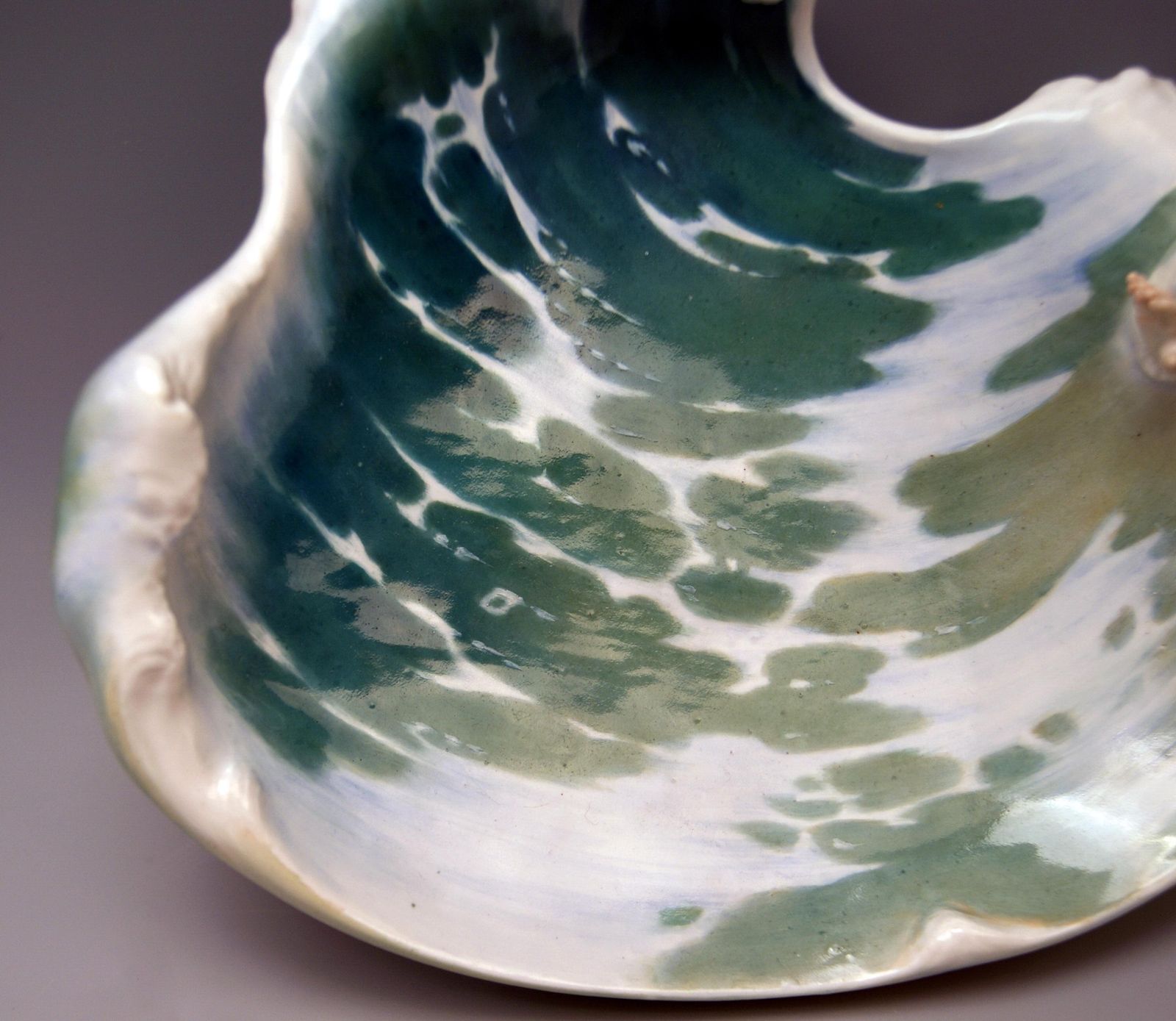 Meissen The Wave Art Nouveau Bowl Figurine Henschtel Konrad Q 169, Circa 1900 photo for sale