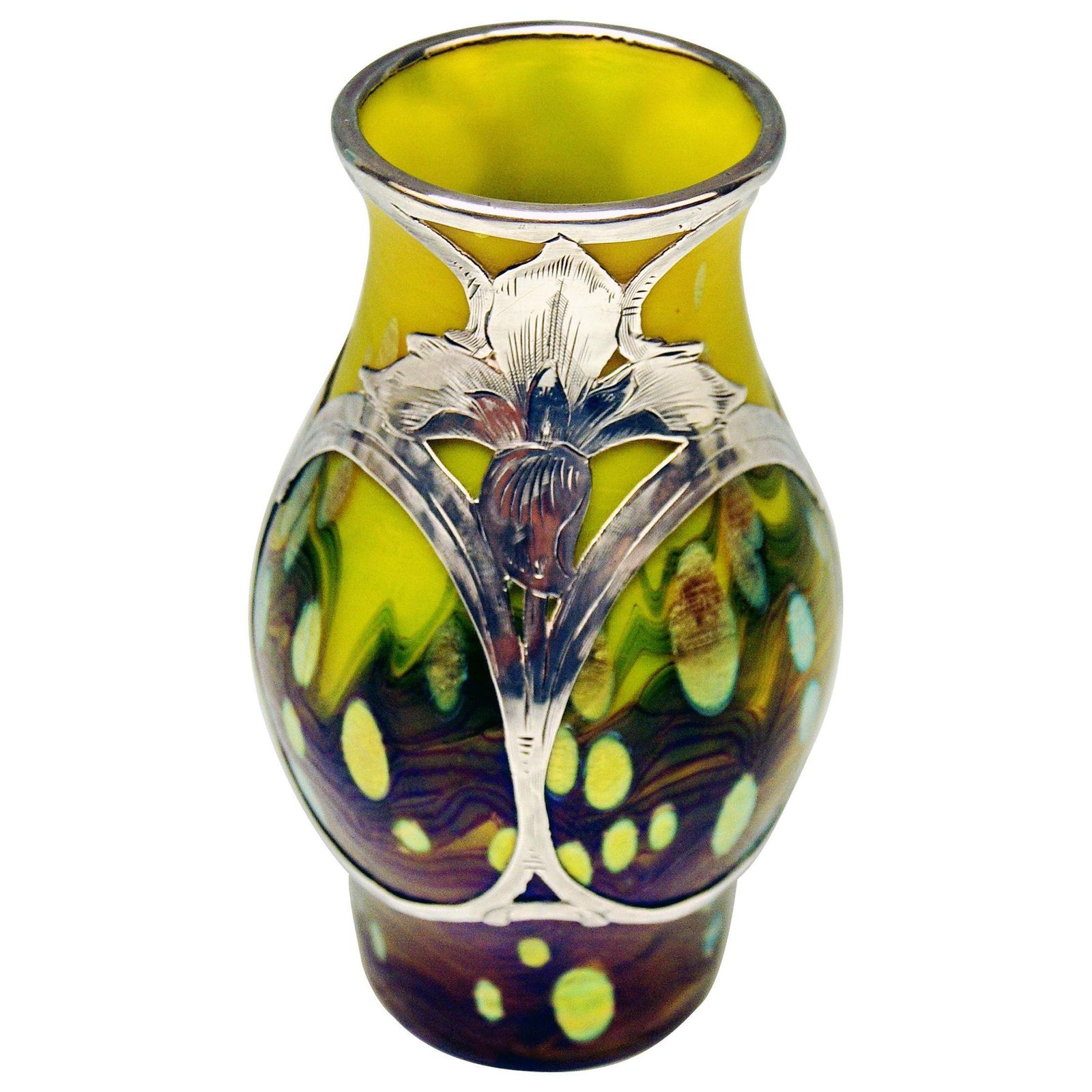 Vase Loetz Widow Klostermuehle Bohemia Art Nouveau Lemon Yellow Cytisus