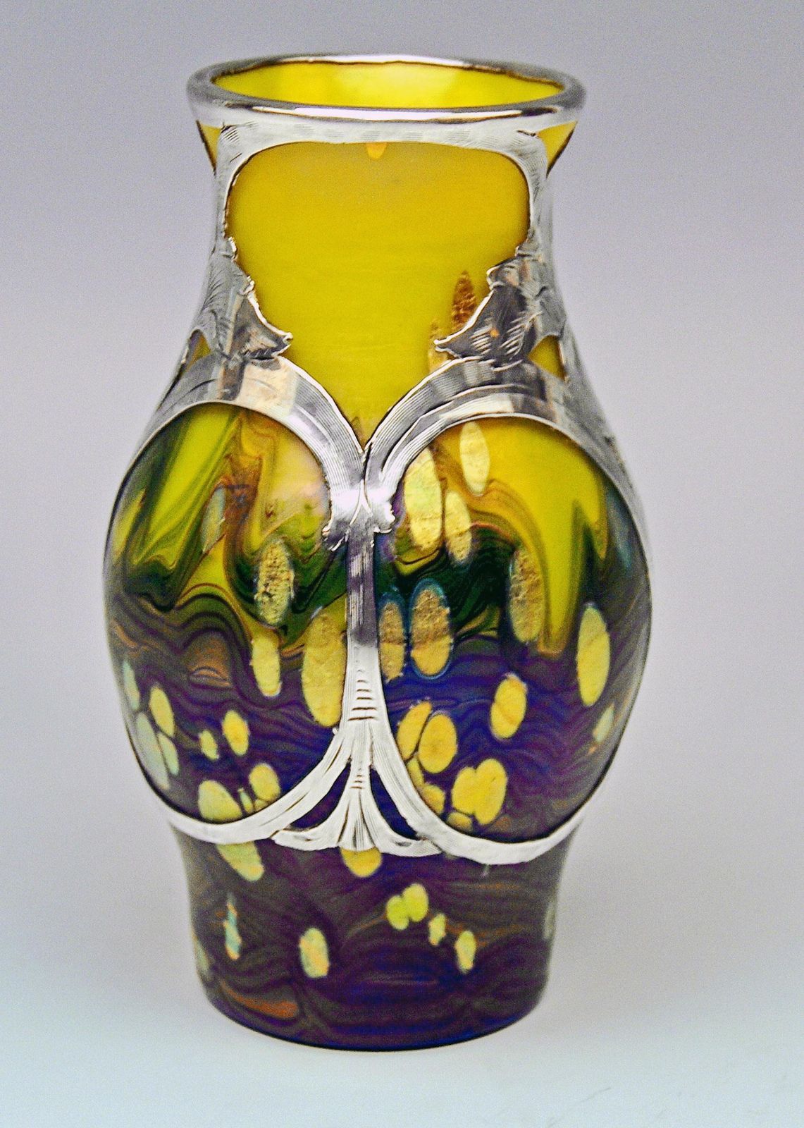 Vase Loetz Widow Klostermuehle Bohemia Art Nouveau Lemon Yellow Cytisus photo furniture