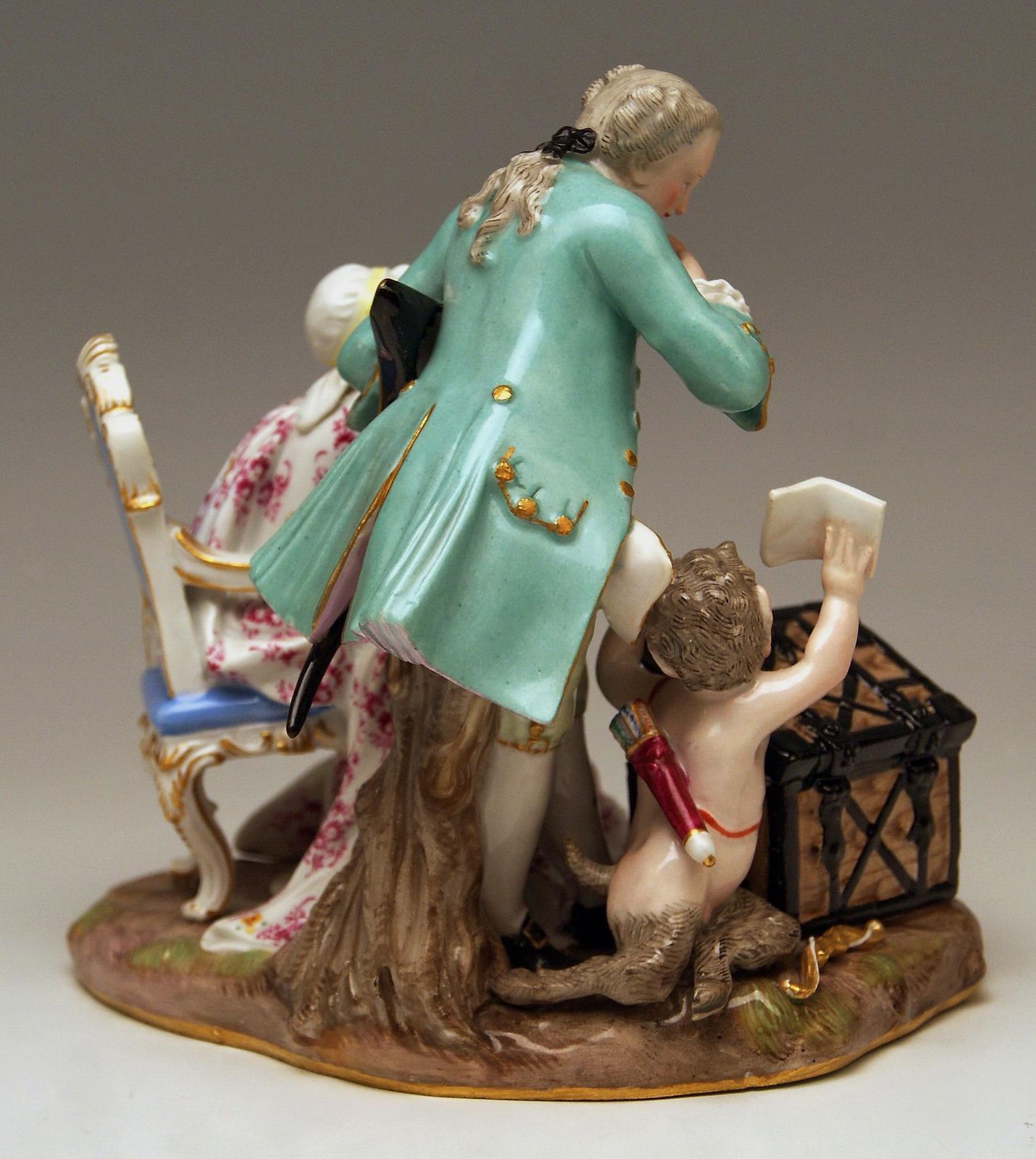 Meissen Figurines Ancient Love Legacy Hunter Model A 46 Kaendler Made Circa 1870 photo Home Decor