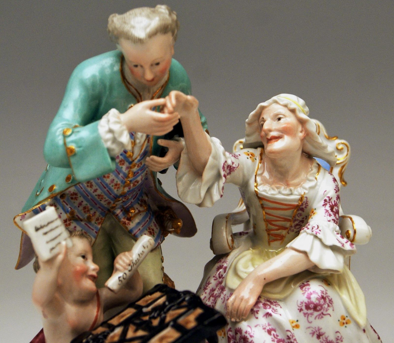 Meissen Figurines Ancient Love Legacy Hunter Model A 46 Kaendler Made Circa 1870 photo 2975.0