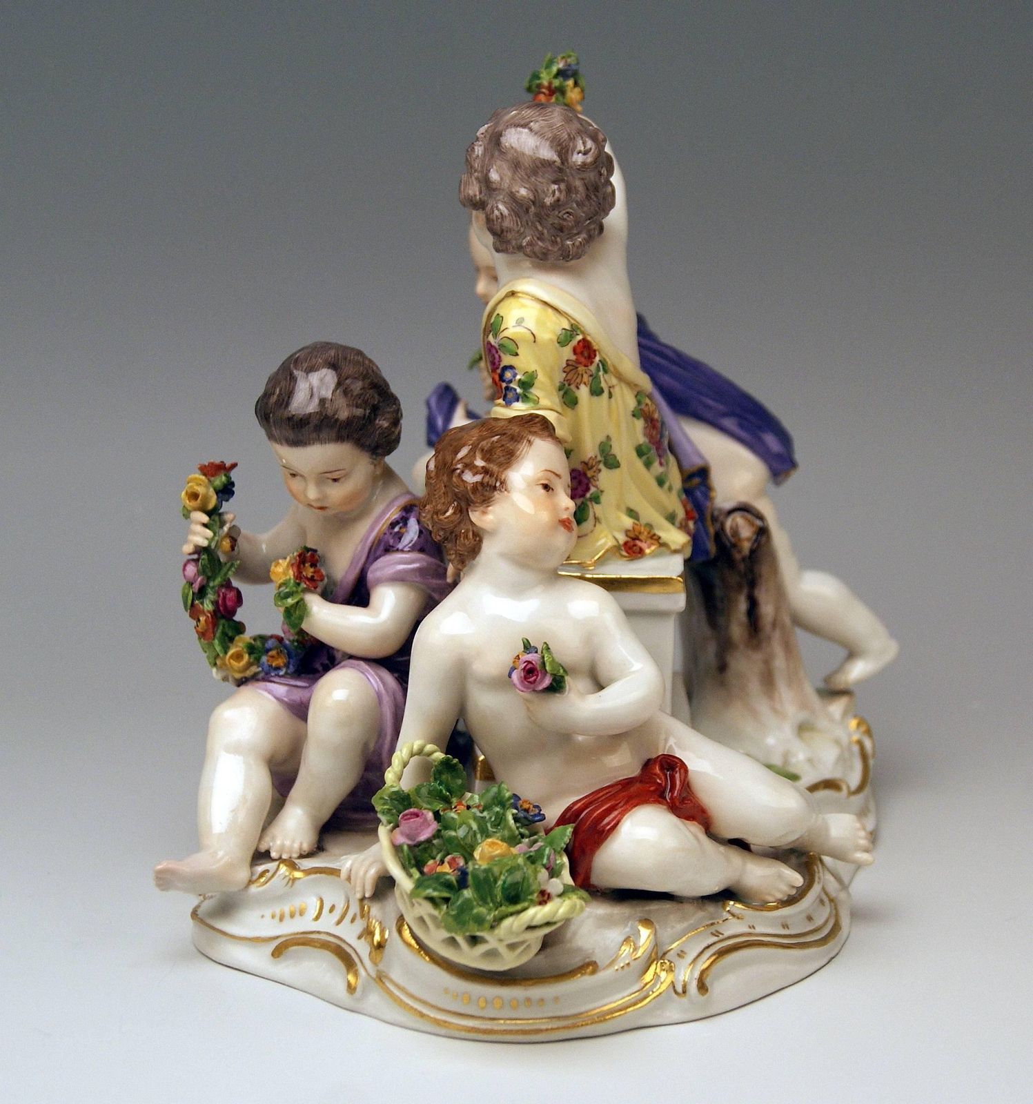 Meissen Seasons Figurines Cupids Allegory Of Spring Model 2502 Kaendler photo for sale