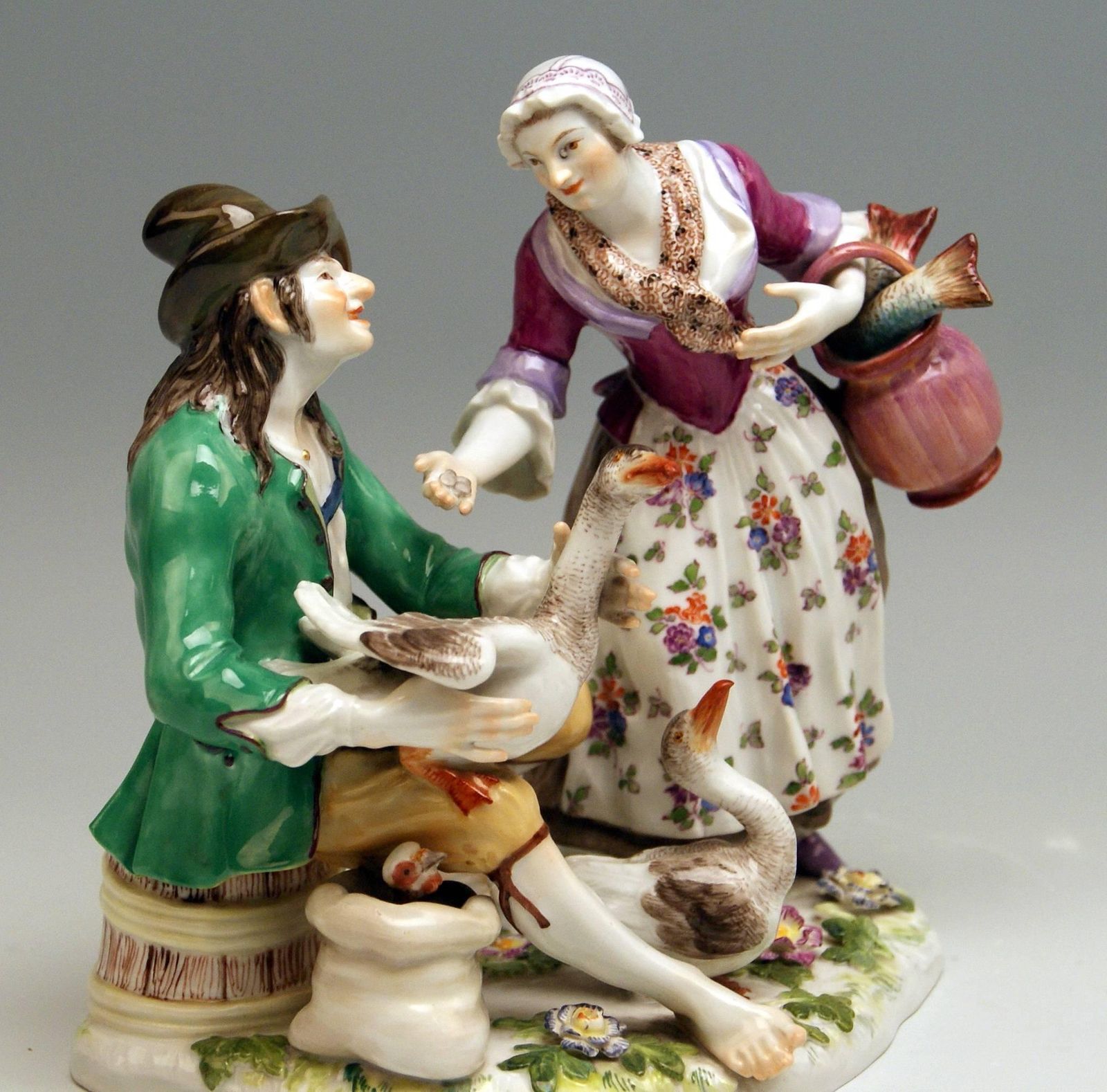 Meissen Deal With Goose Model 720 Johann Joachim Kaendler Made Circa 1850 1860 photo for sale