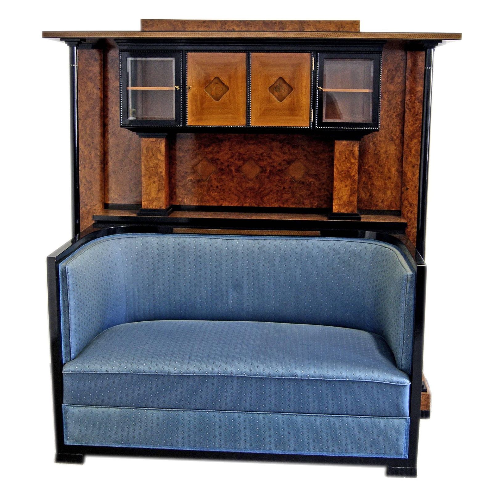 Josef Maria Olbrich Music Room Settee Cabinet Darmstadt Germany Made C.1900