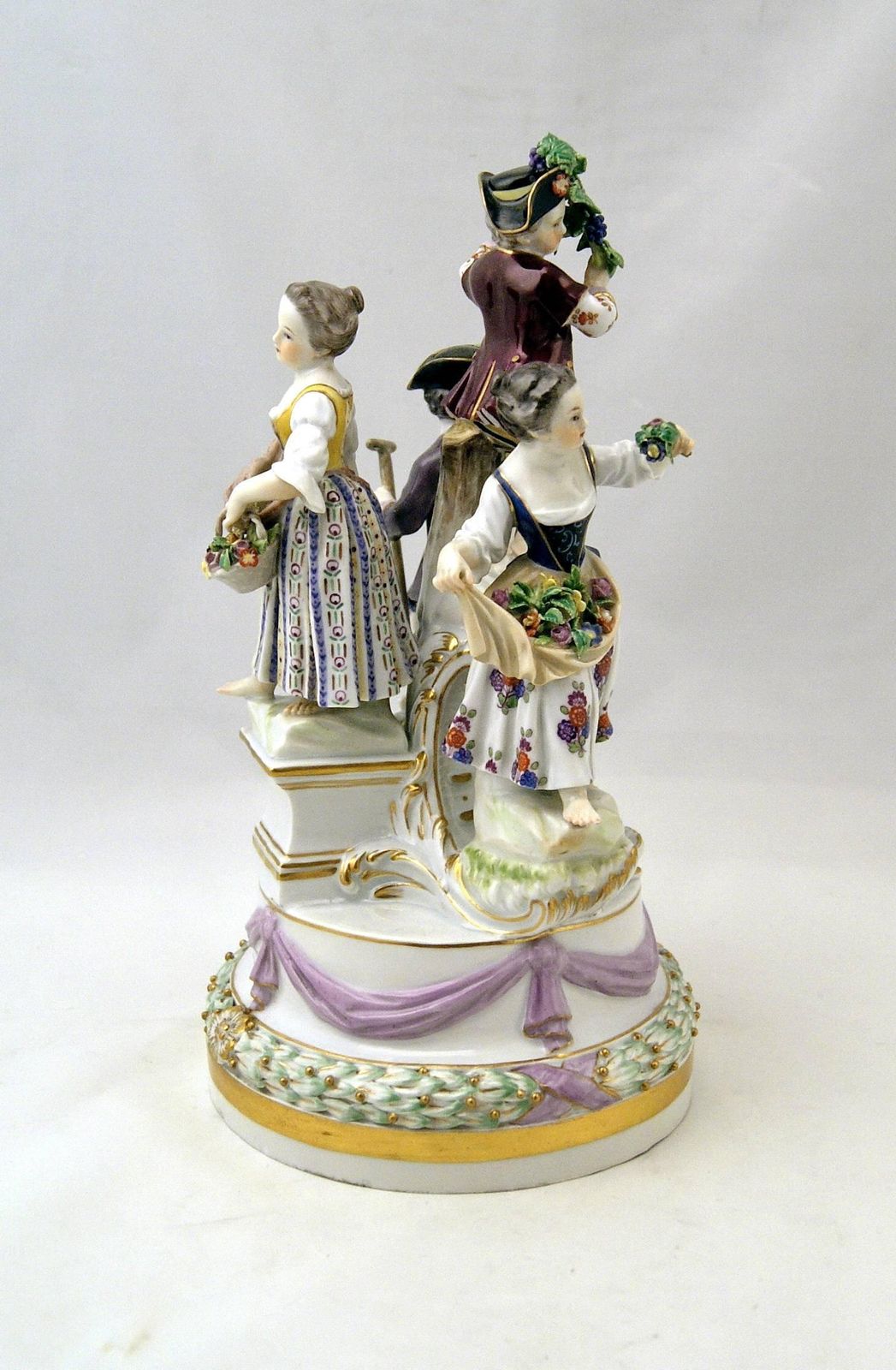Meissen Gorgeous Figurine Group Four Gardener Children By Kaendler, Circa 1870 photo furniture