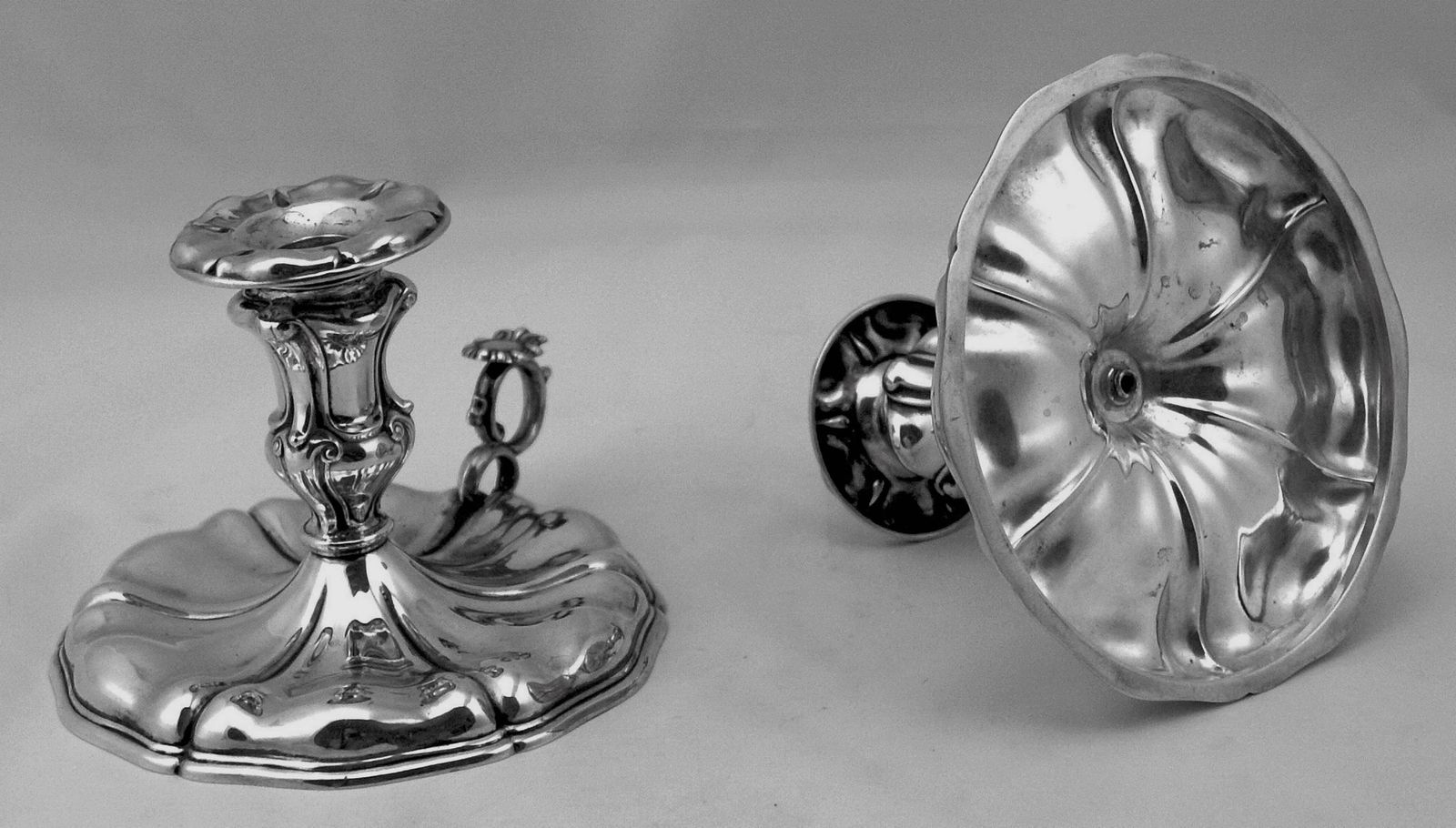 Silver Italian Pair Of Candlesticks, Made Circa 1875 1880 photo 1243.0