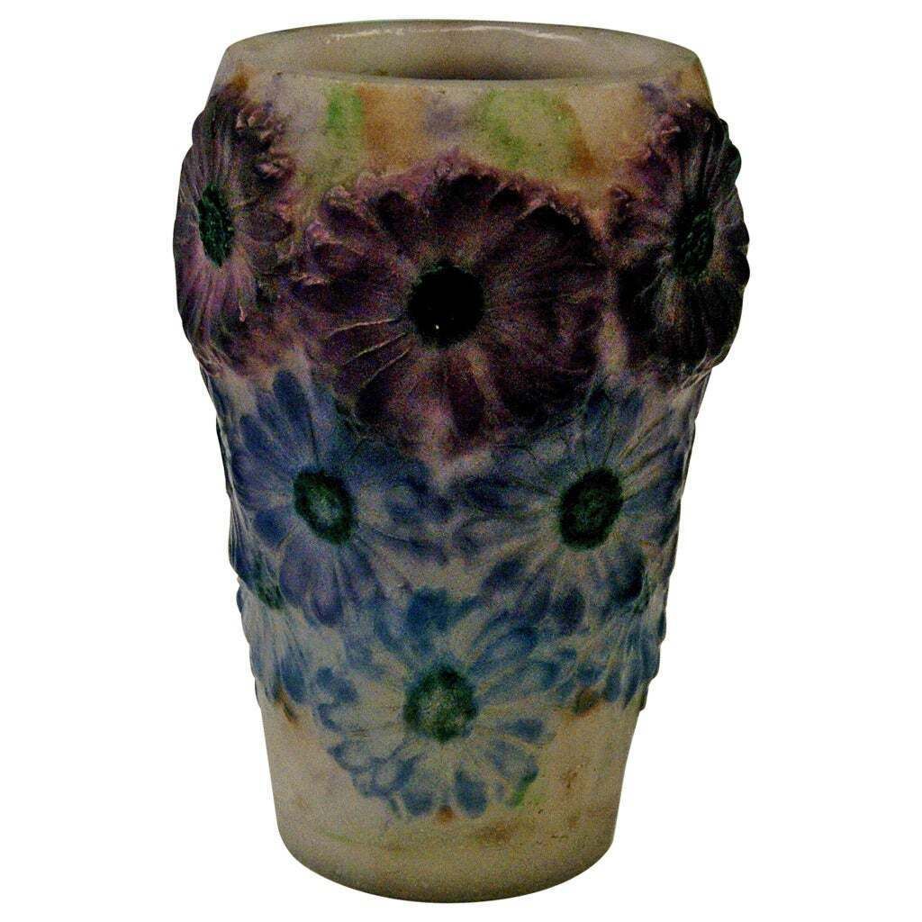 Art Deco Vase With Marigolds By Gabriel Argy Rousseau, France Circa 1920