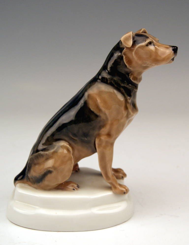 Meissen Lovely Dog Figurine Terrier By Paul Walther Made C. 1935 photo for sale