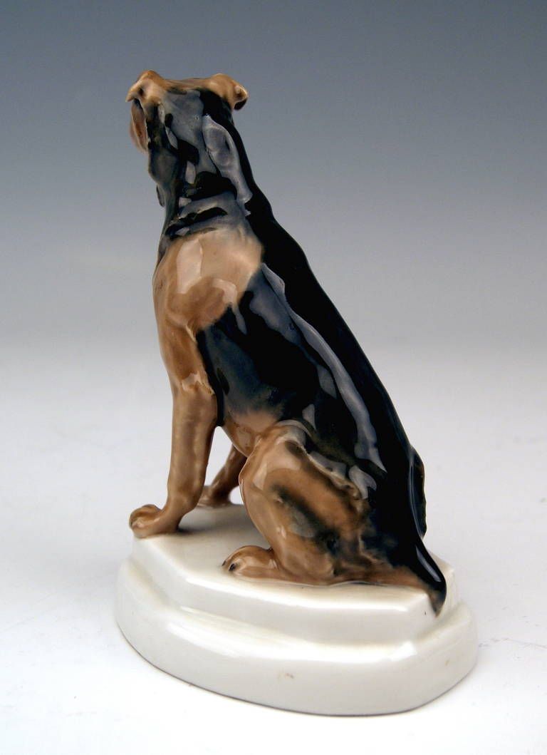 Meissen Lovely Dog Figurine Terrier By Paul Walther Made C. 1935 photo 977.0