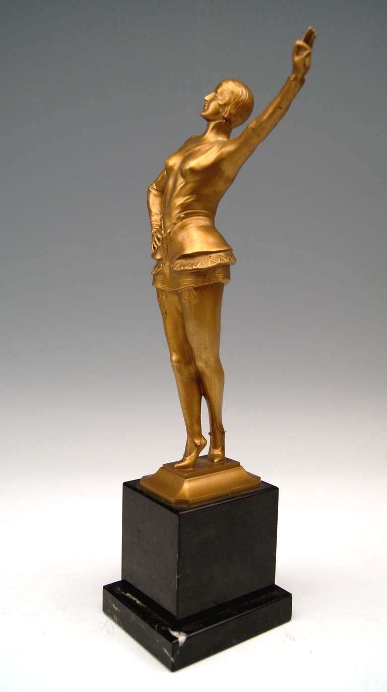 Vienna Bronze By Ernst Beck Of Art Deco Lady Dancer Circa 1925 photo for sale