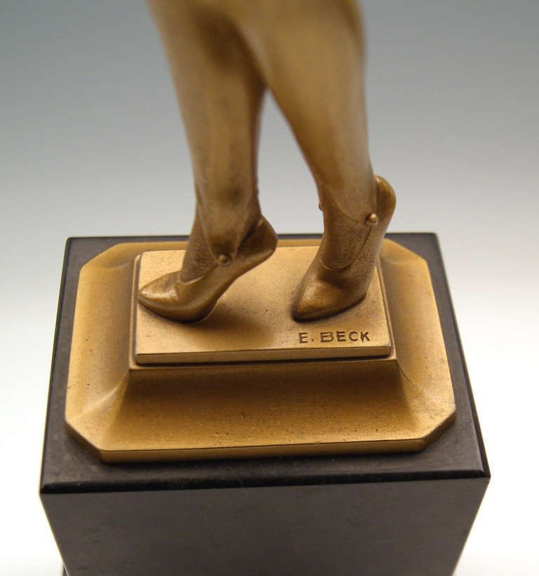 Vienna Bronze By Ernst Beck Of Art Deco Lady Dancer Circa 1925 photo vintage