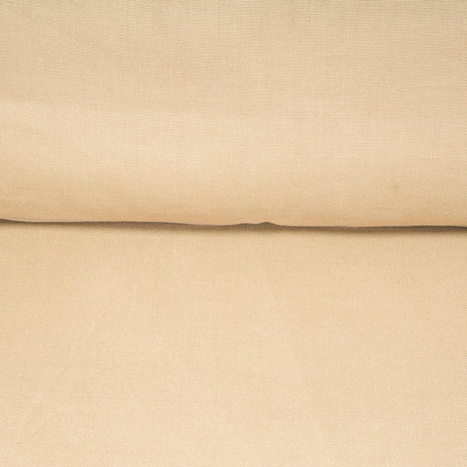 Philippe Hurel Brown Leather & Fabric Loveseat Sofa photo vintage