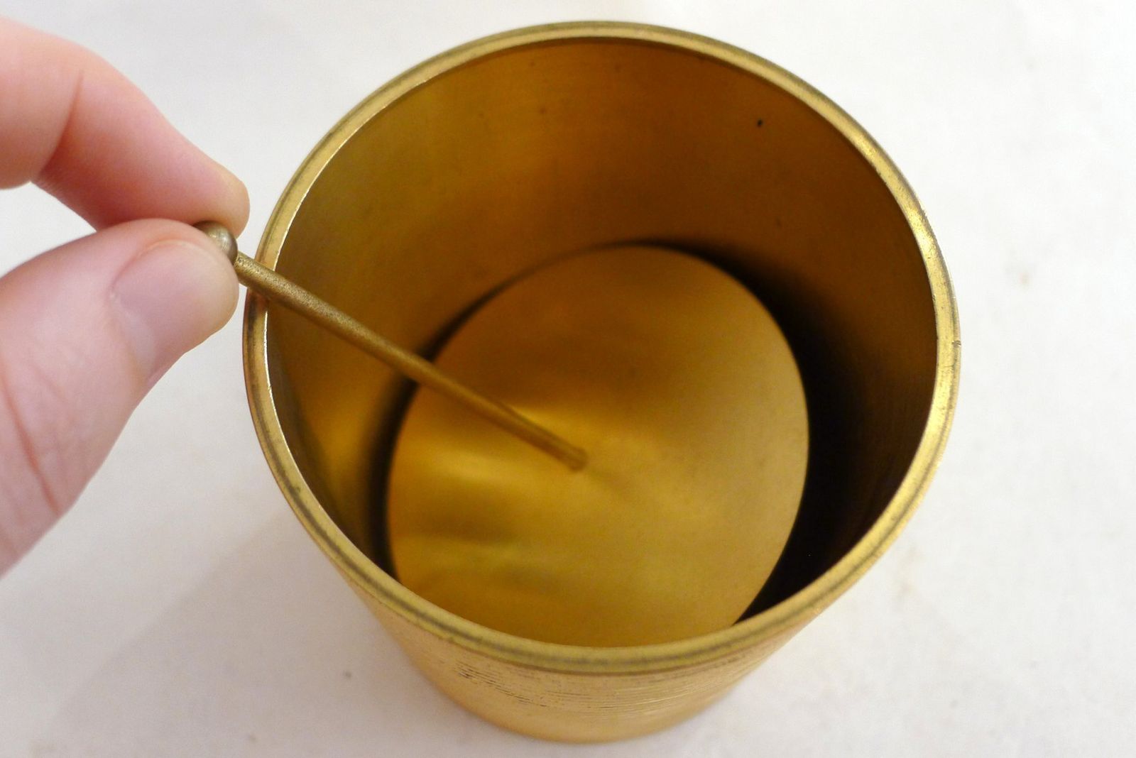Tobacco Jar Box In Gilded Brass By Brilux For Dunhill, Switzerland, 1950s photo for sale