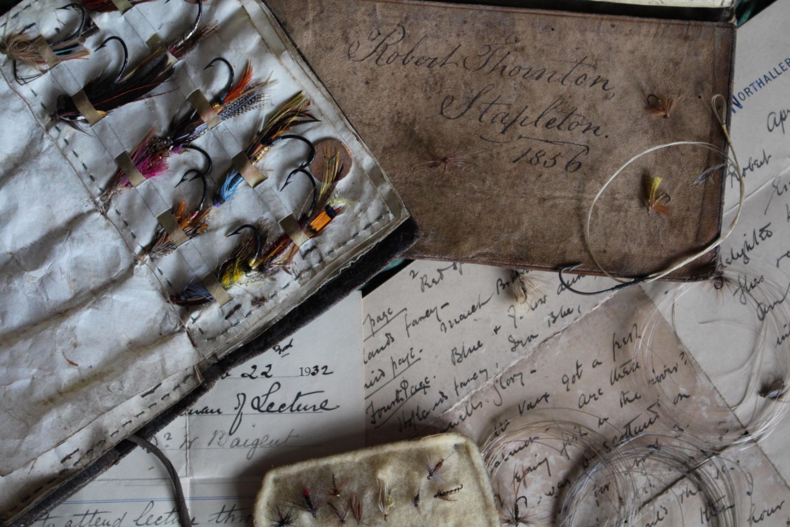 19th Century Extensive Collection Of Fly Fishing Files & Ephemera 1856 1862 photo for sale