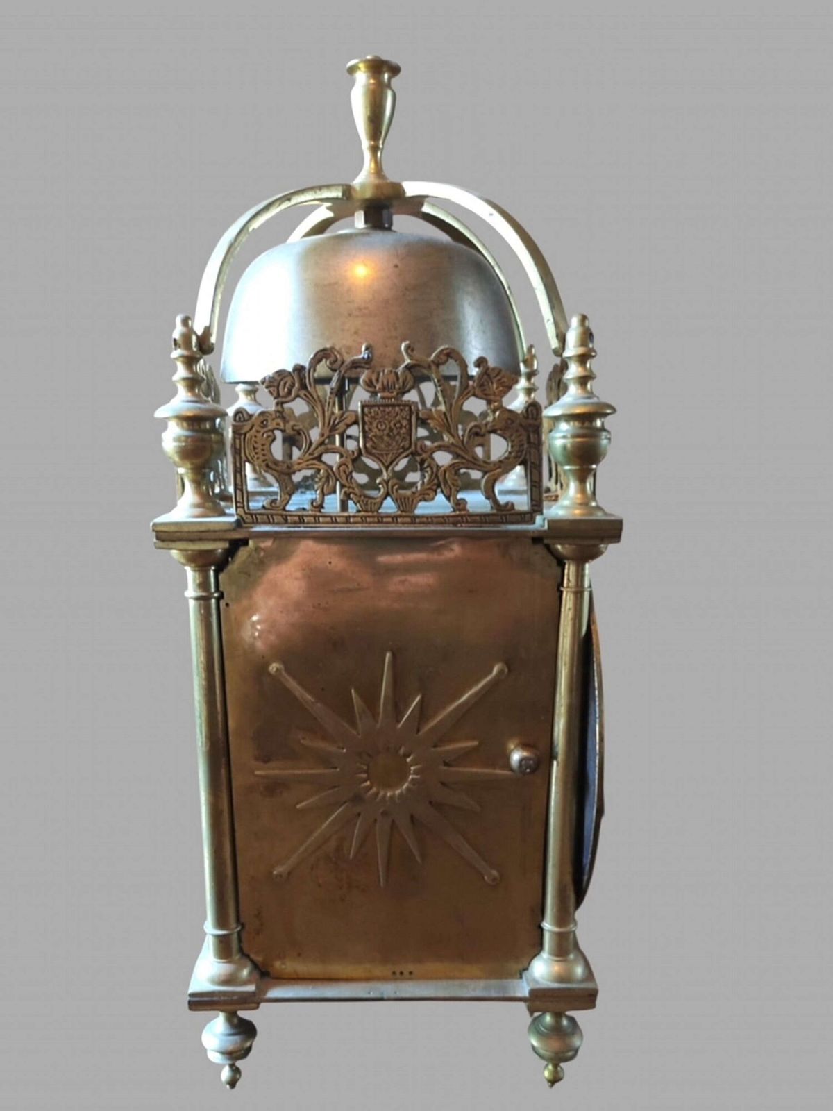 An Attractive Brass Lantern Clock By Gray Of Edinburgh photo vinterior