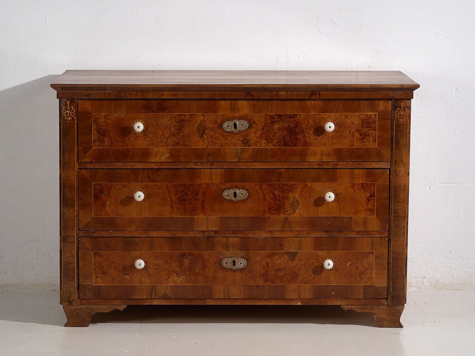 Antique Biedermeier Three Drawer Dresser (C.1850) #1 photo 2078.0